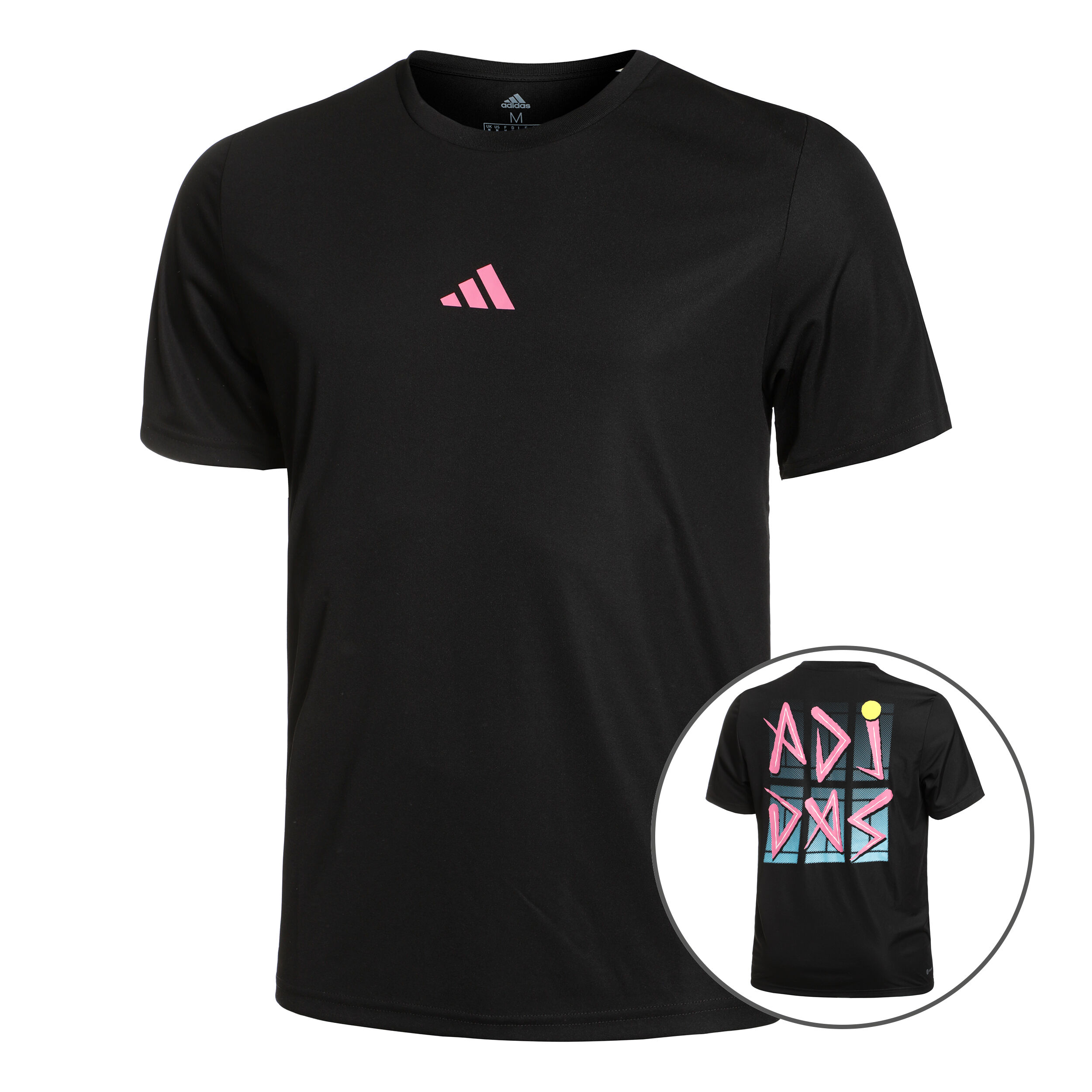 Adidas black and pink shirt hotsell
