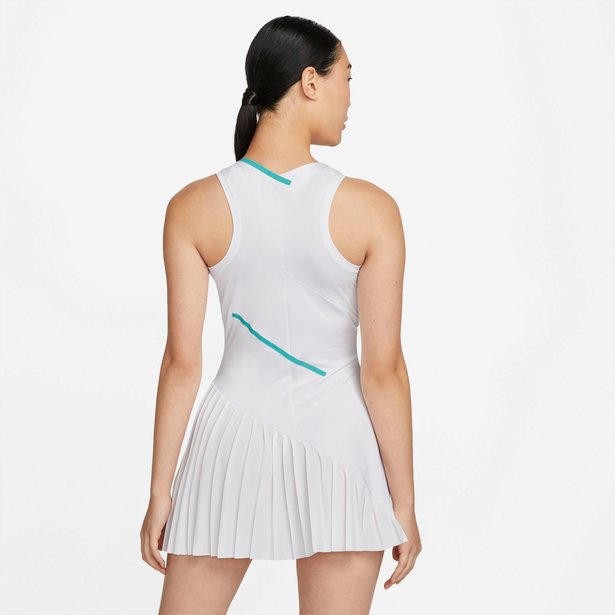 Buy Nike Court Dri-Fit Dress Women White, Turquoise online | Tennis ...