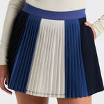 Original Penguin Clothing Original Penguin Micro Pleated Skirt Women-Blue,Cream