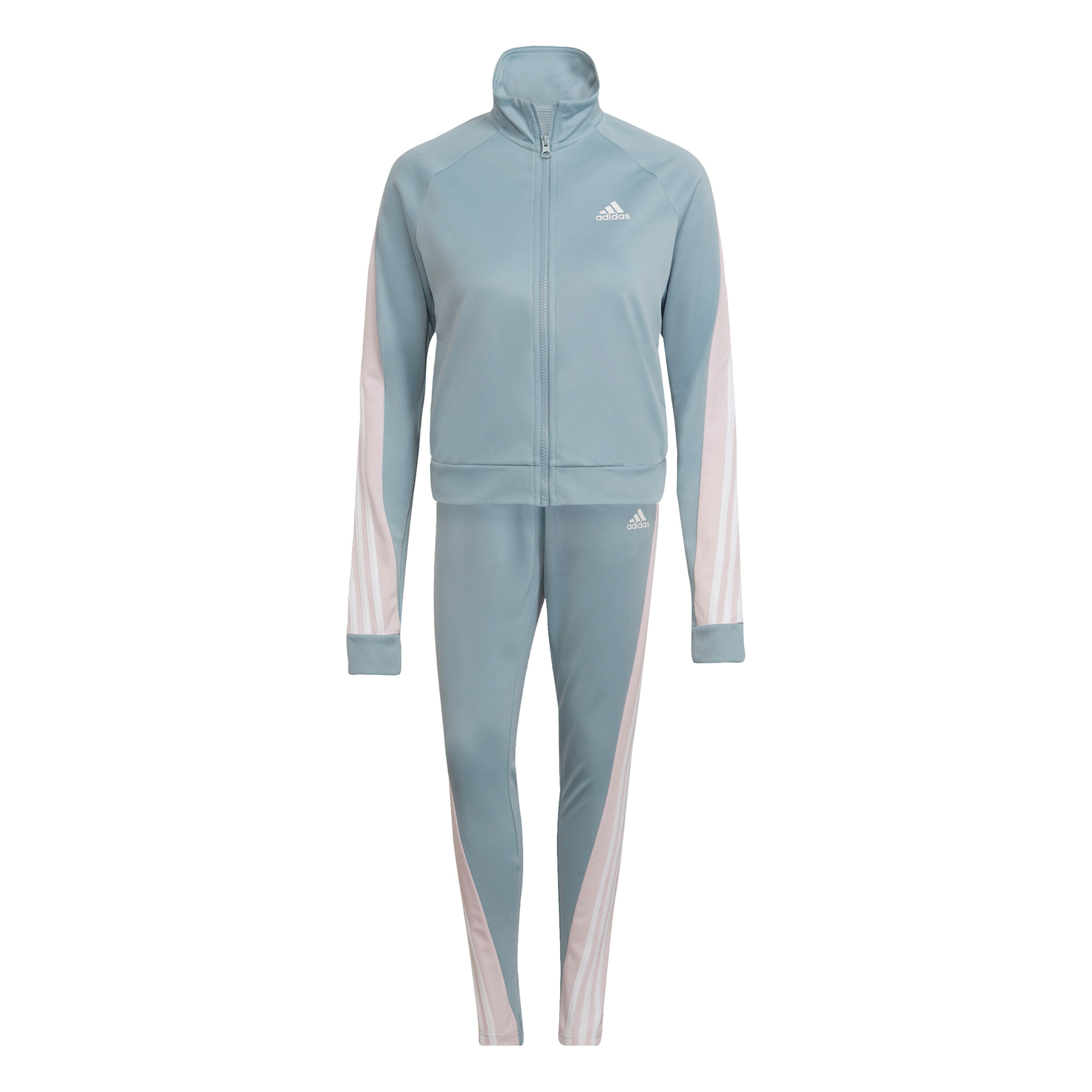 Women's light hot sale blue adidas tracksuit