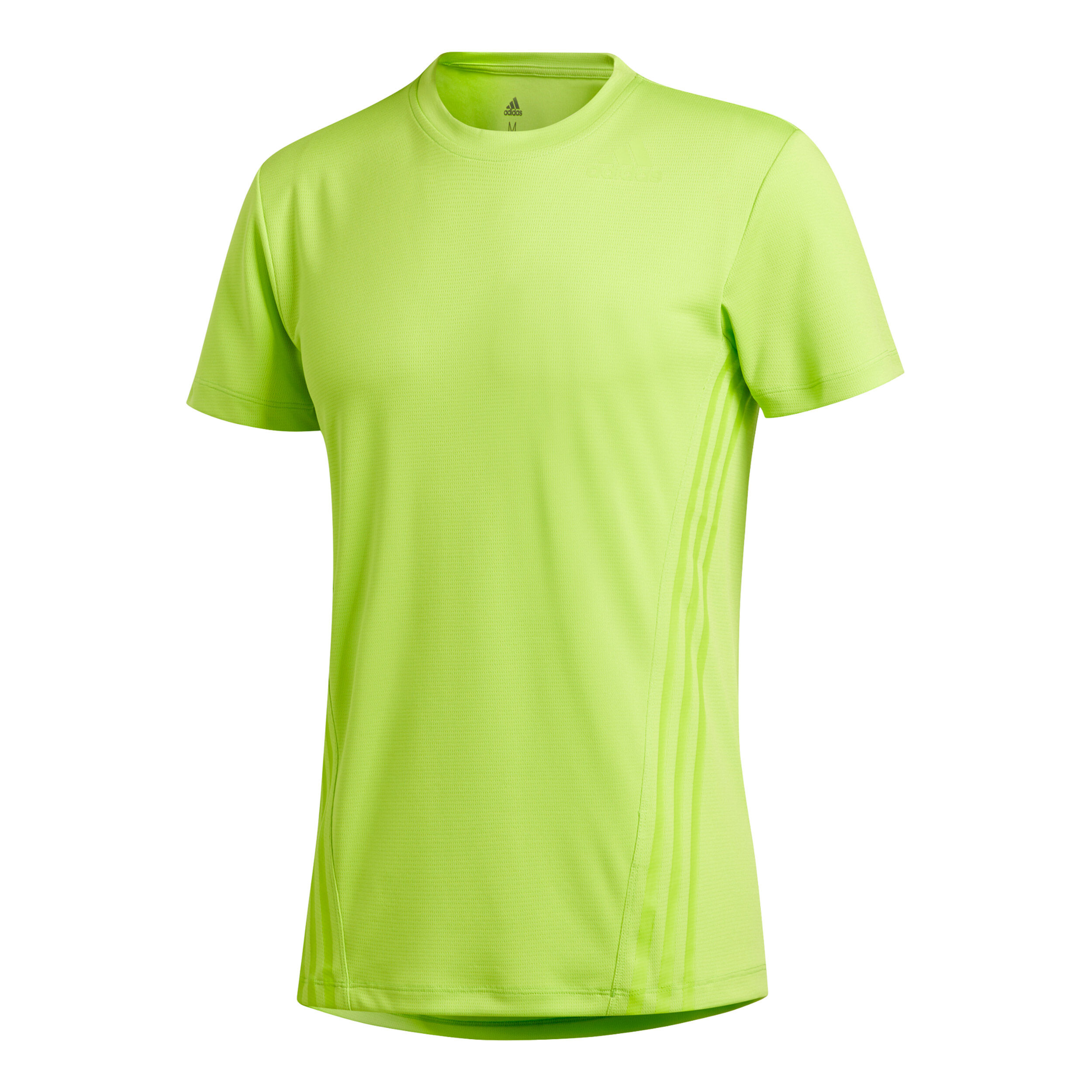 Aero 3 Stripes T Shirt Men Neon Green Light Green