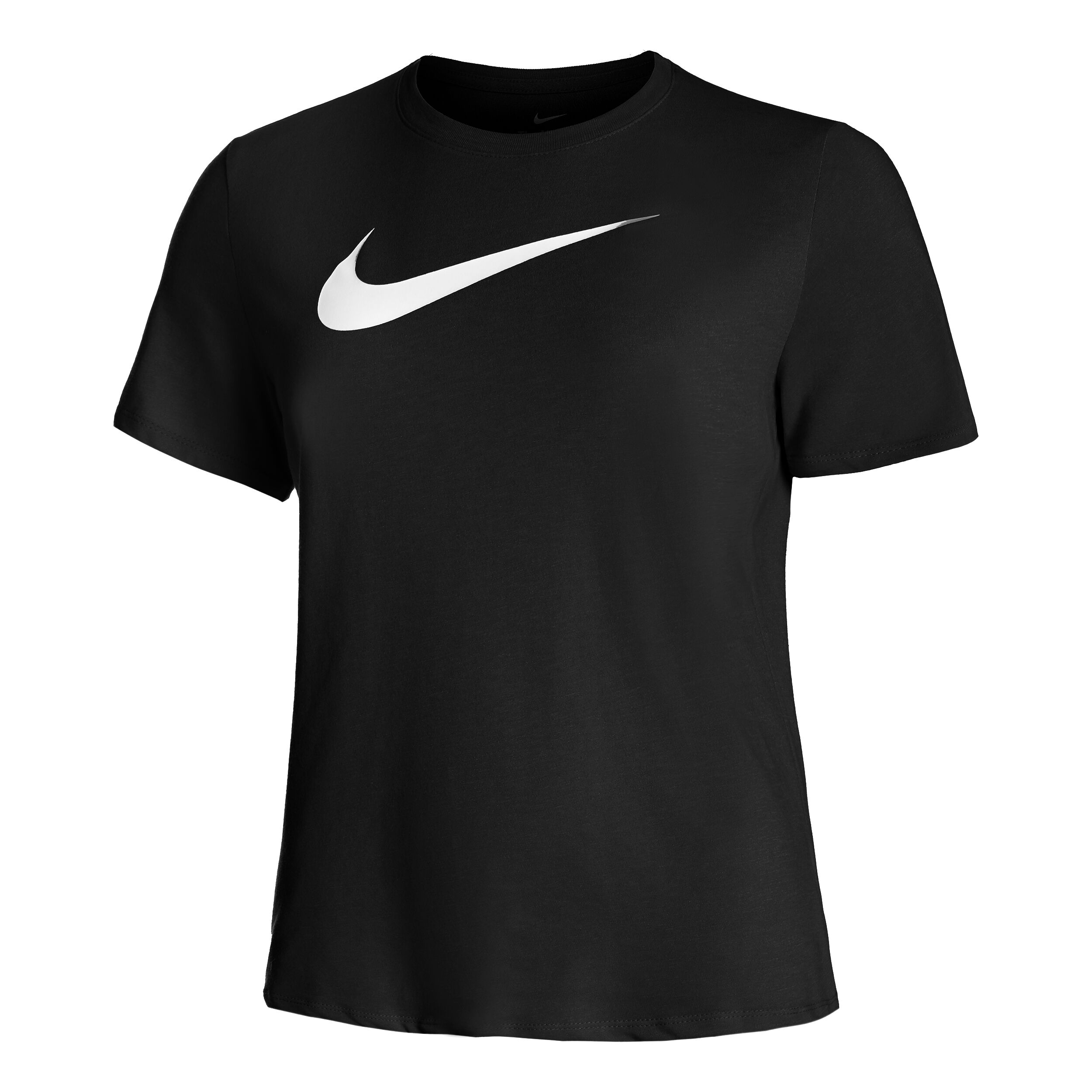 Womens black nikes sales with white swoosh