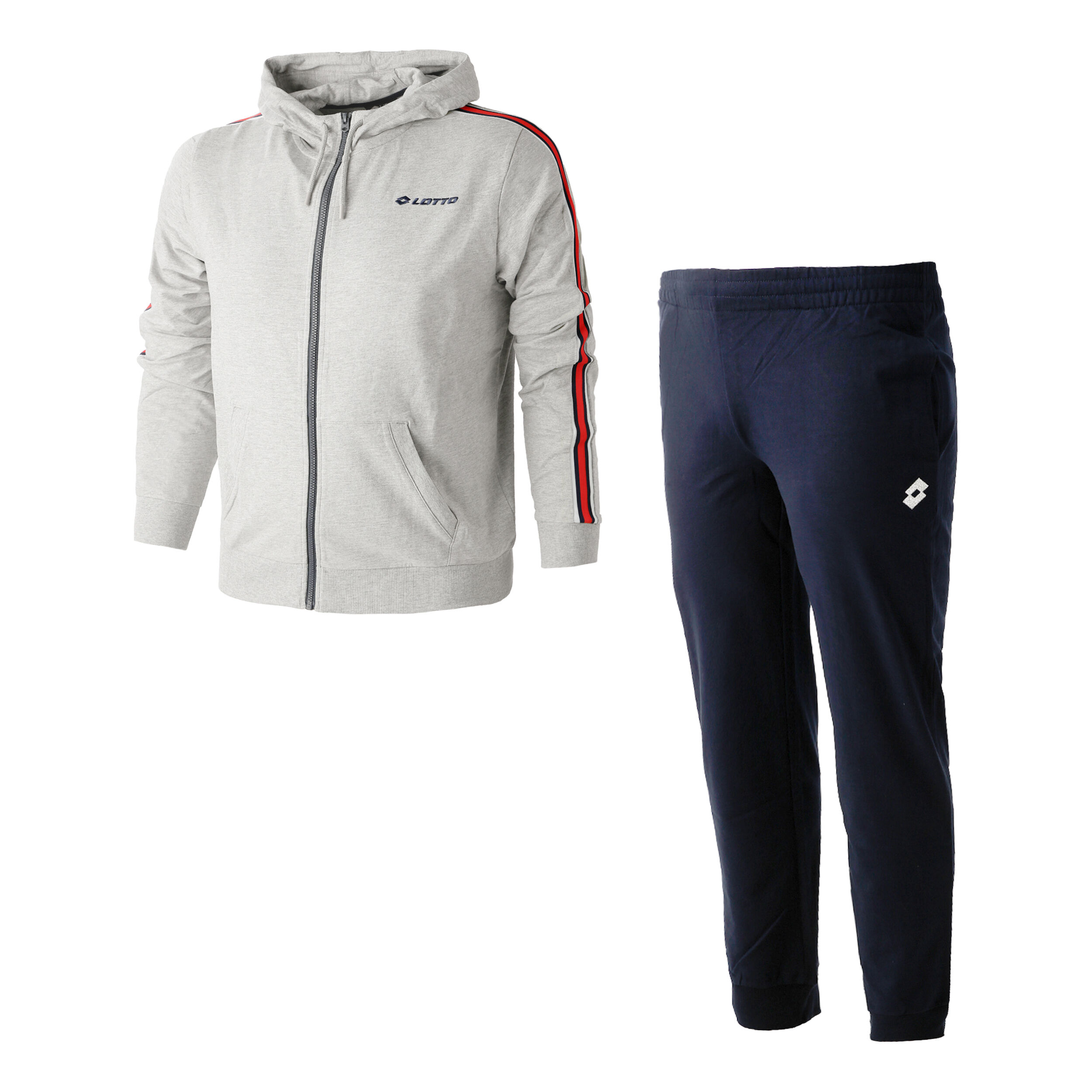 Buy Lotto Diamond II Rib Mel FT Tracksuit Men Lightgrey Dark Blue online Tennis Point UK