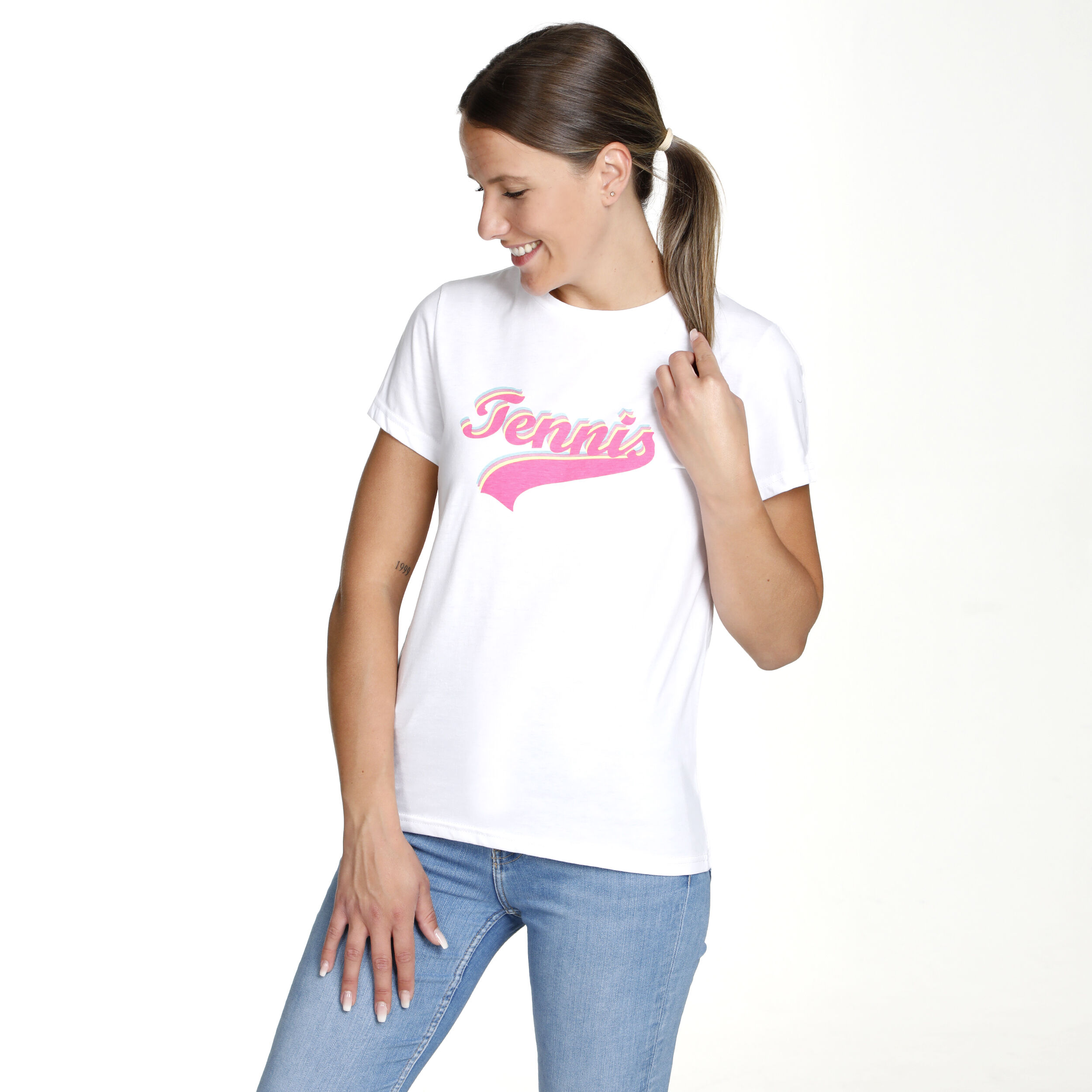 white t shirt for women's online