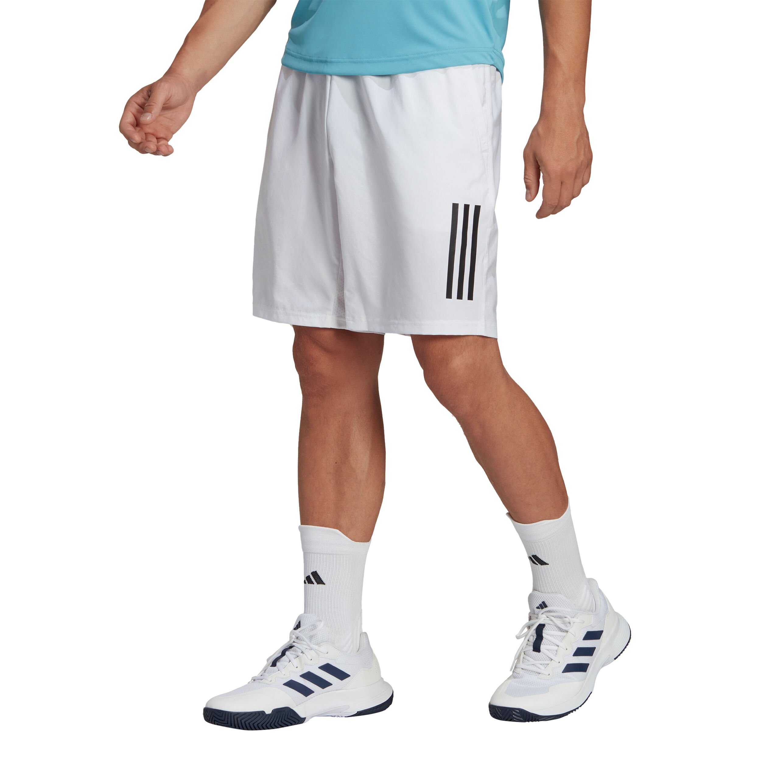 Adidas 3 stripe shorts white new arrivals