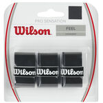 Wilson Overgrips Wilson  Pro Overgrip Sensation 3 Pack - black