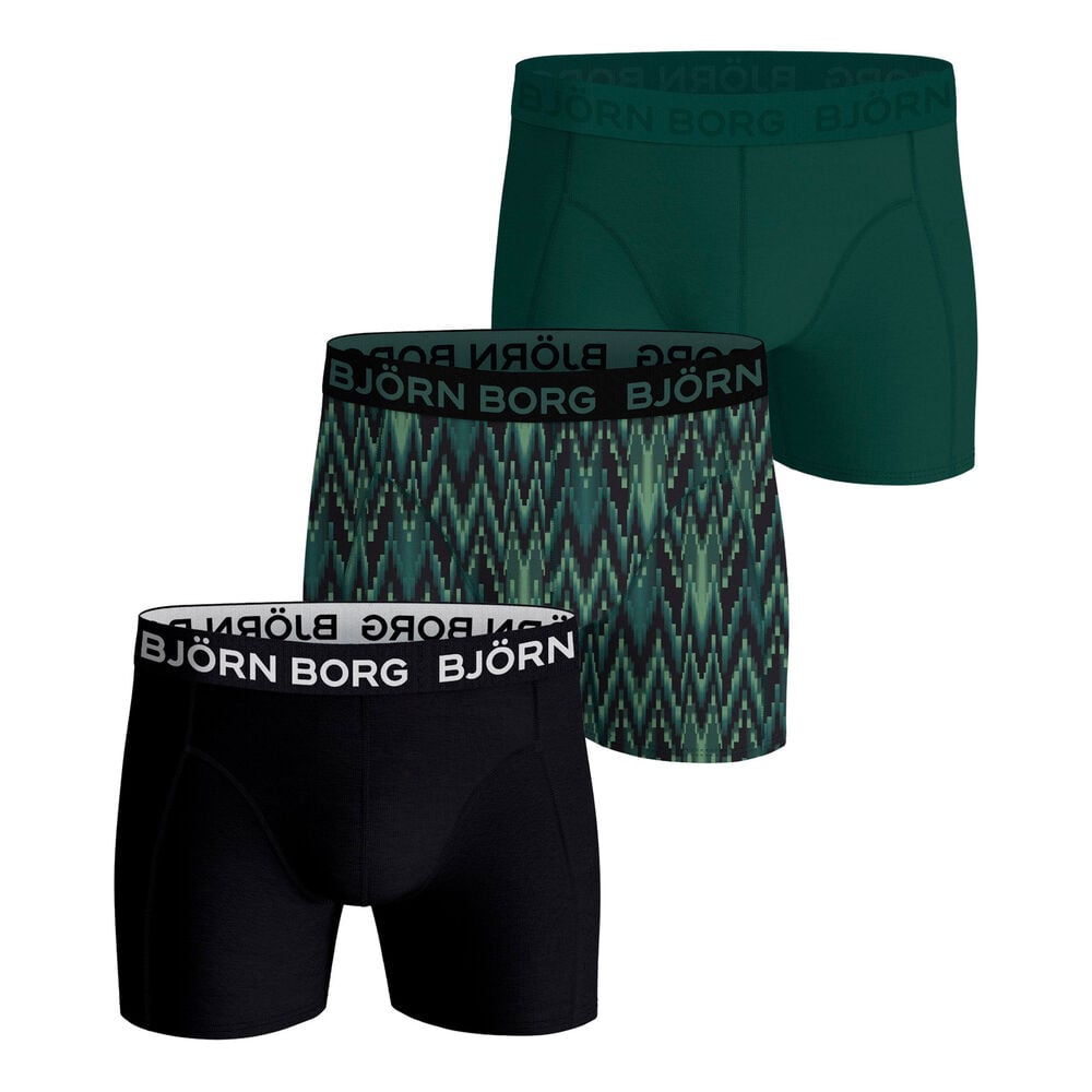 Björn Borg Cotton Stretch Boxer Shorts 3 Pack Men black, size: L