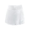 Minimal High Waist Skirt Women-White,Silver