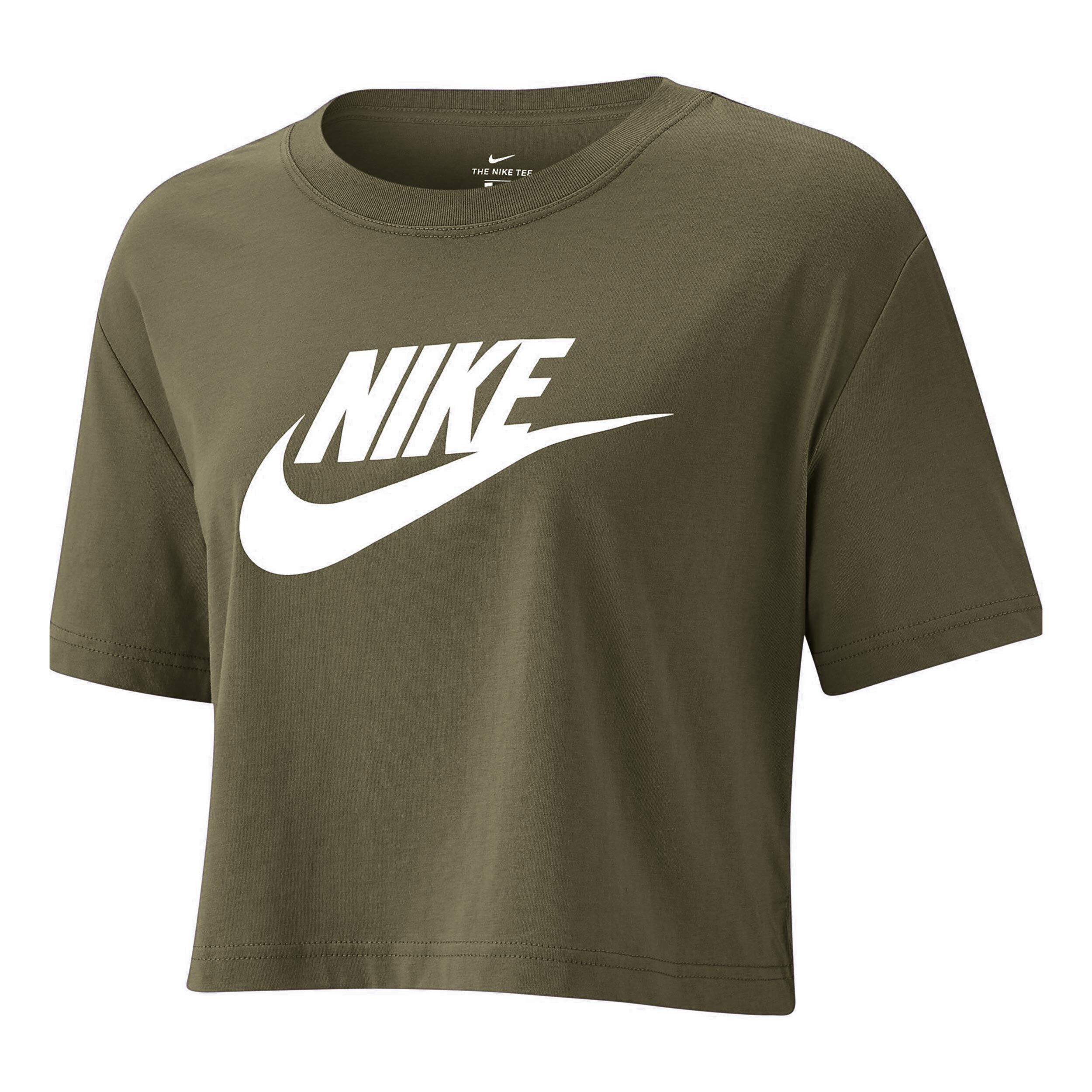 Sportswear Essential Crop T Shirt Women Olive White