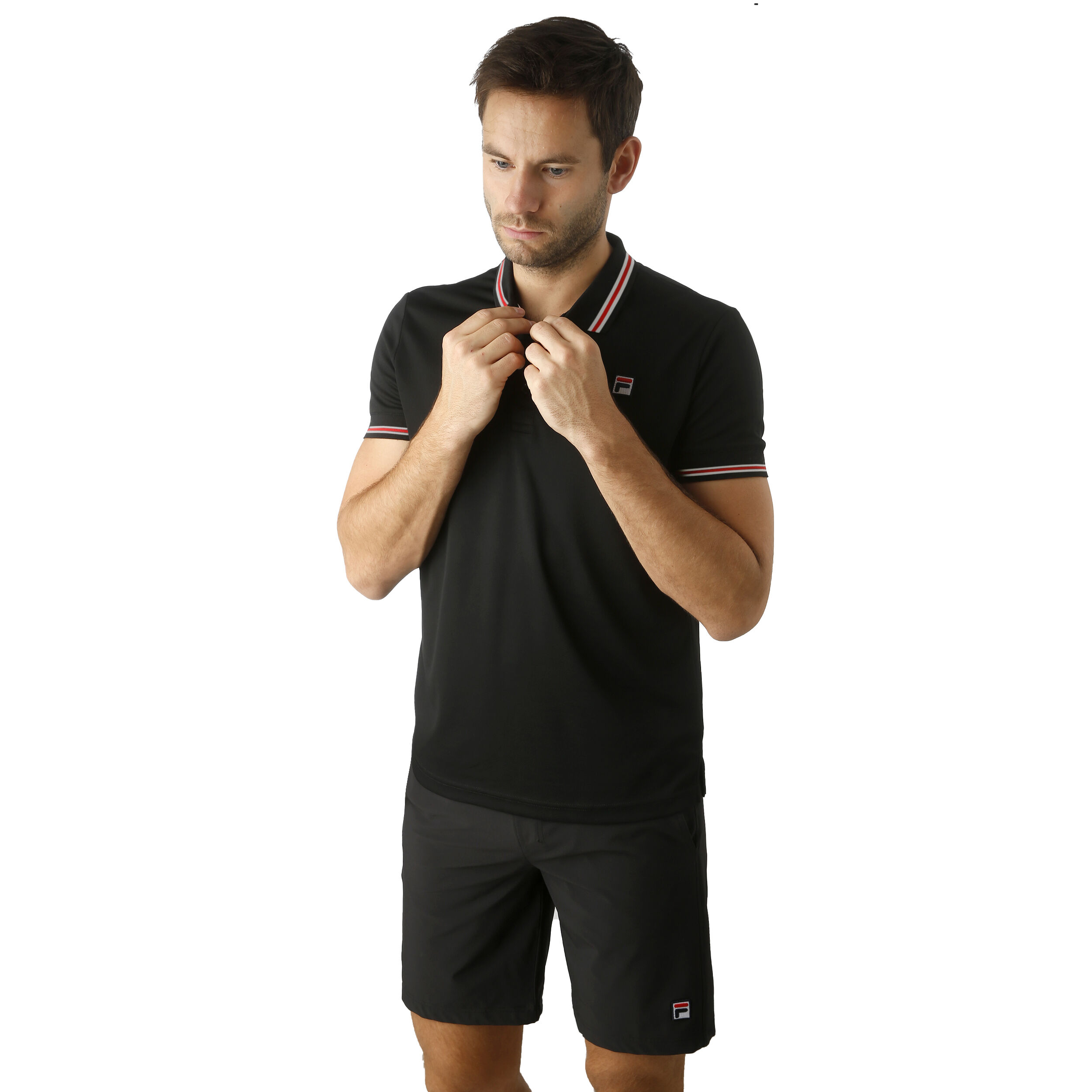 Buy Fila Piro Polo Men Black Red online Tennis Point UK