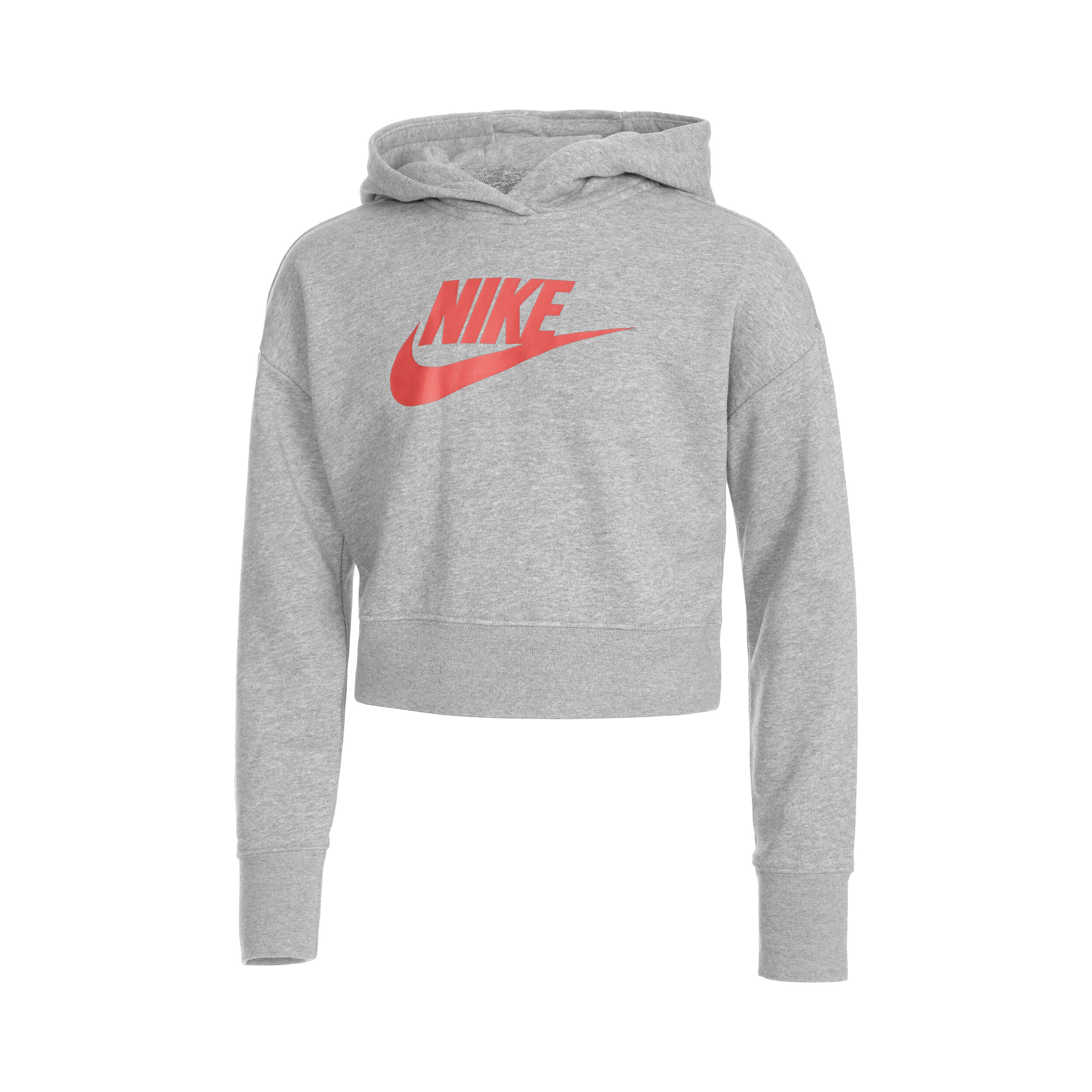 Buy Nike Sportswear Club Cropped Hoody Kids Grey Pink online Tennis Point UK