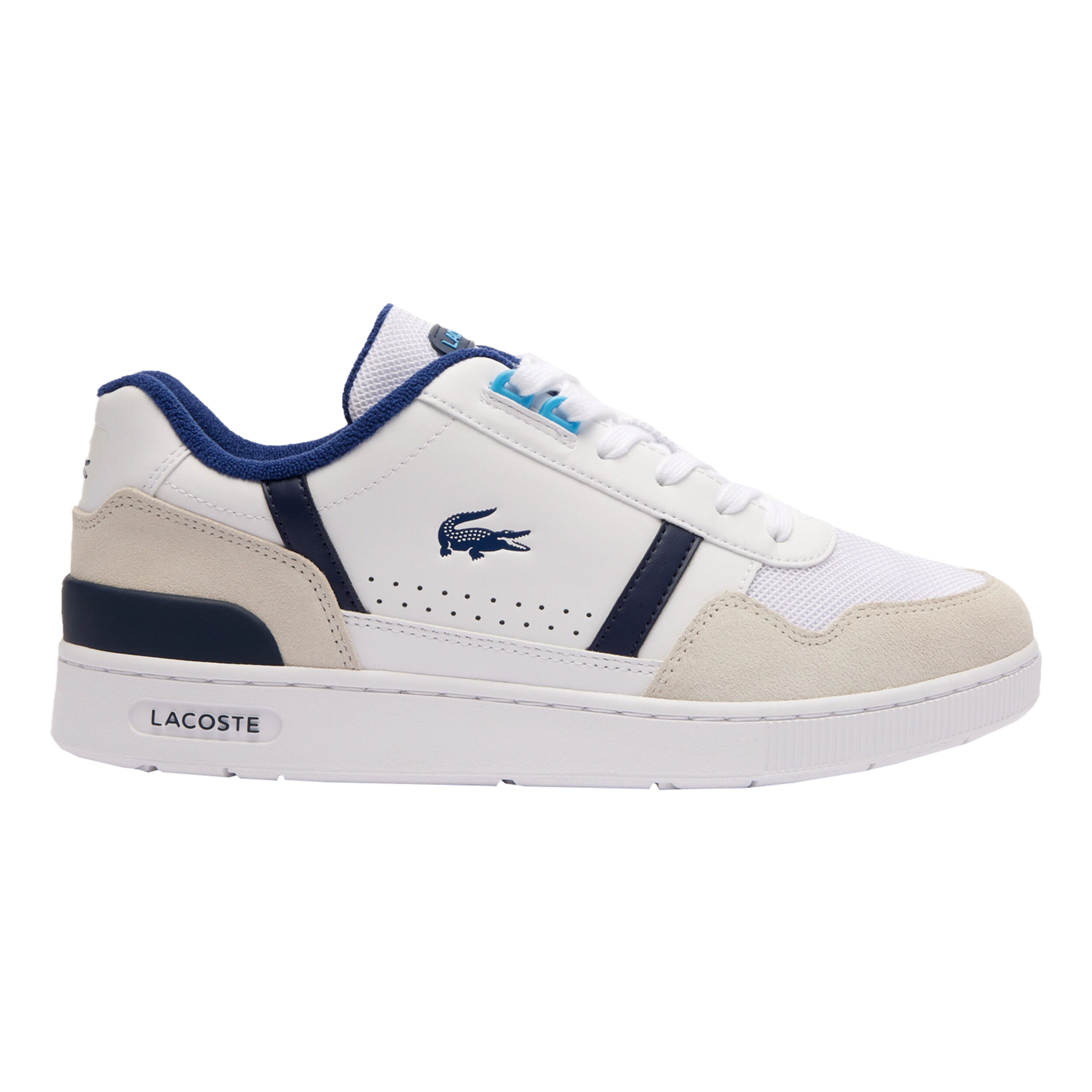T Clip Sneakers Men White Dark Blue