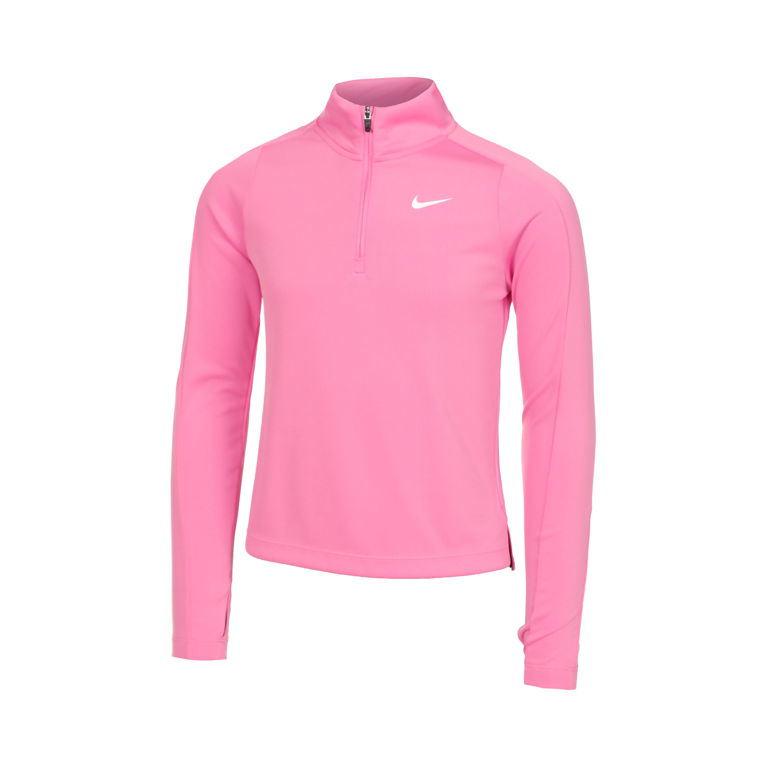 Buy Nike Dri Fit Half Zip Long Sleeve Girls Pink online Tennis