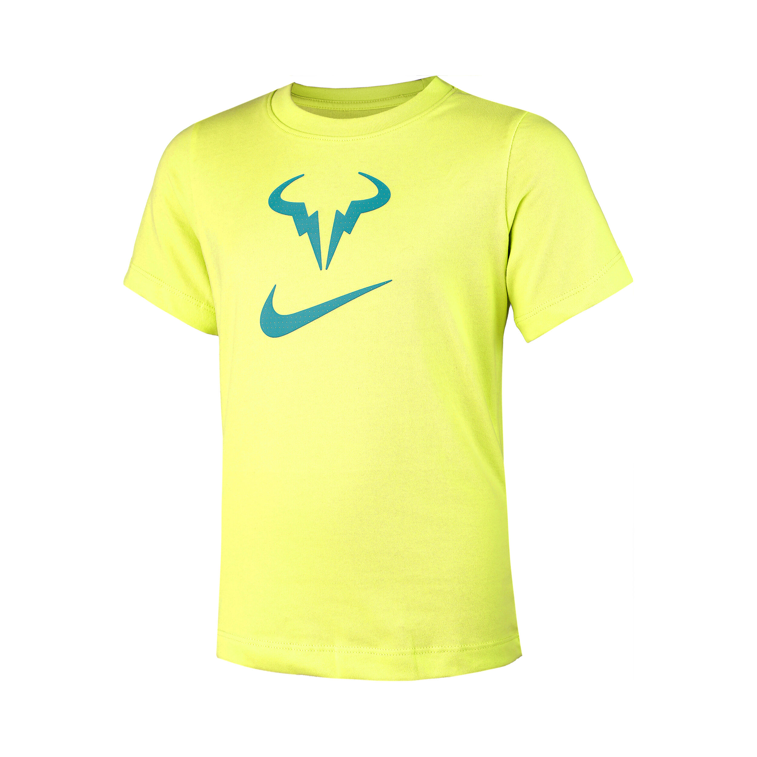 Rafael Nadal Dri Fit Rafa T Shirt Boys Neon Green Turquoise