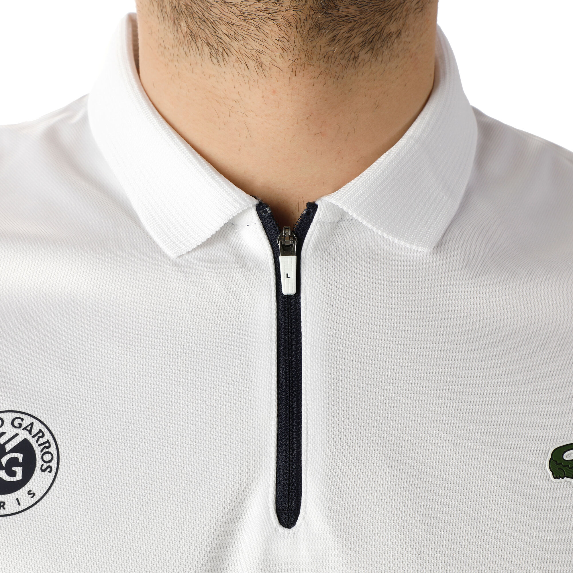 buy Lacoste Roland Garros Polo Men - Dark Blue, White online | Tennis-Point