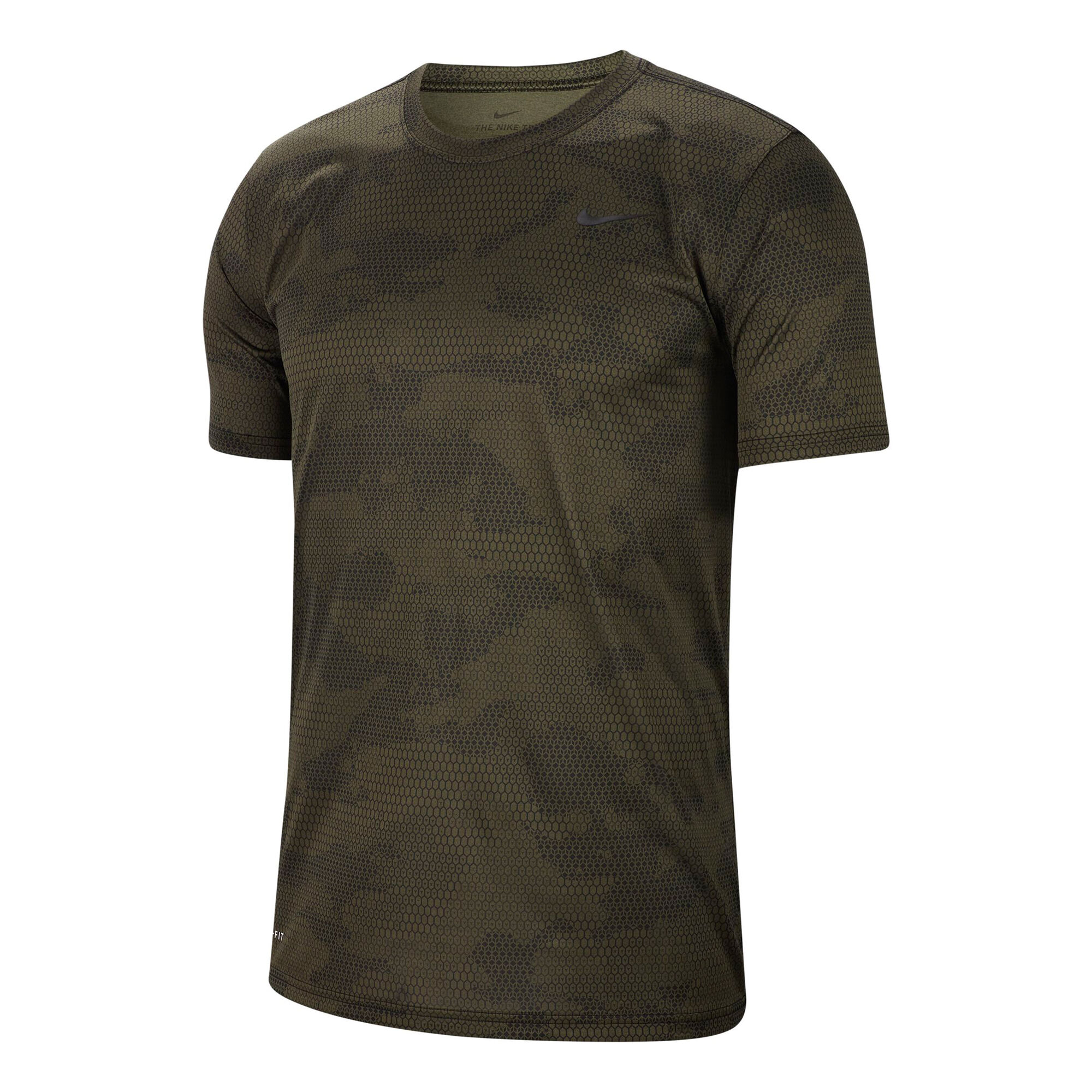 Buy Nike Dri-Fit Legend Camo AOP T-Shirt Men Olive, Black online ...