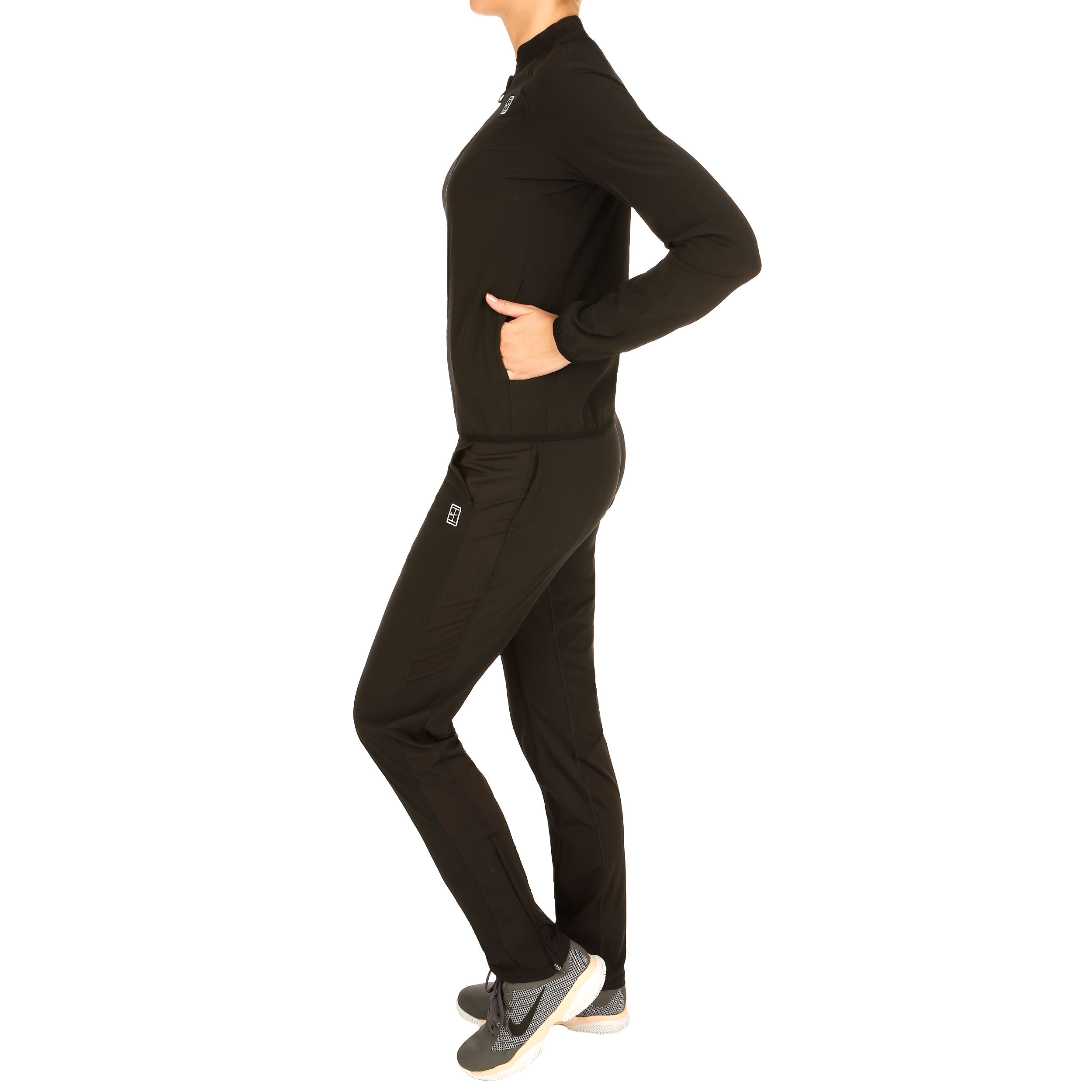Buy Nike Court Woven Warm Up Tracksuit Women Black White online Tennis Point UK