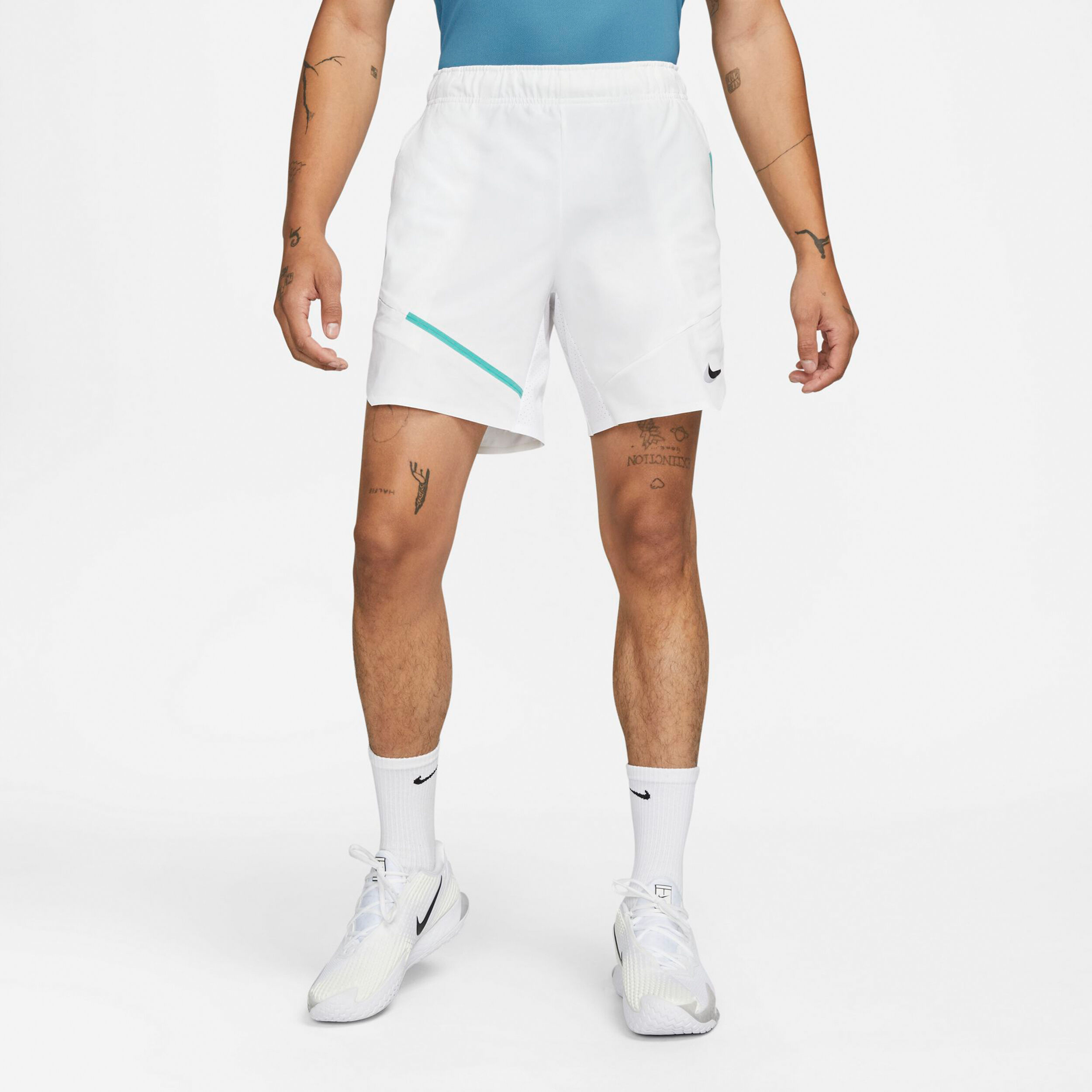 Court Flex Slam Shorts Men White Turquoise