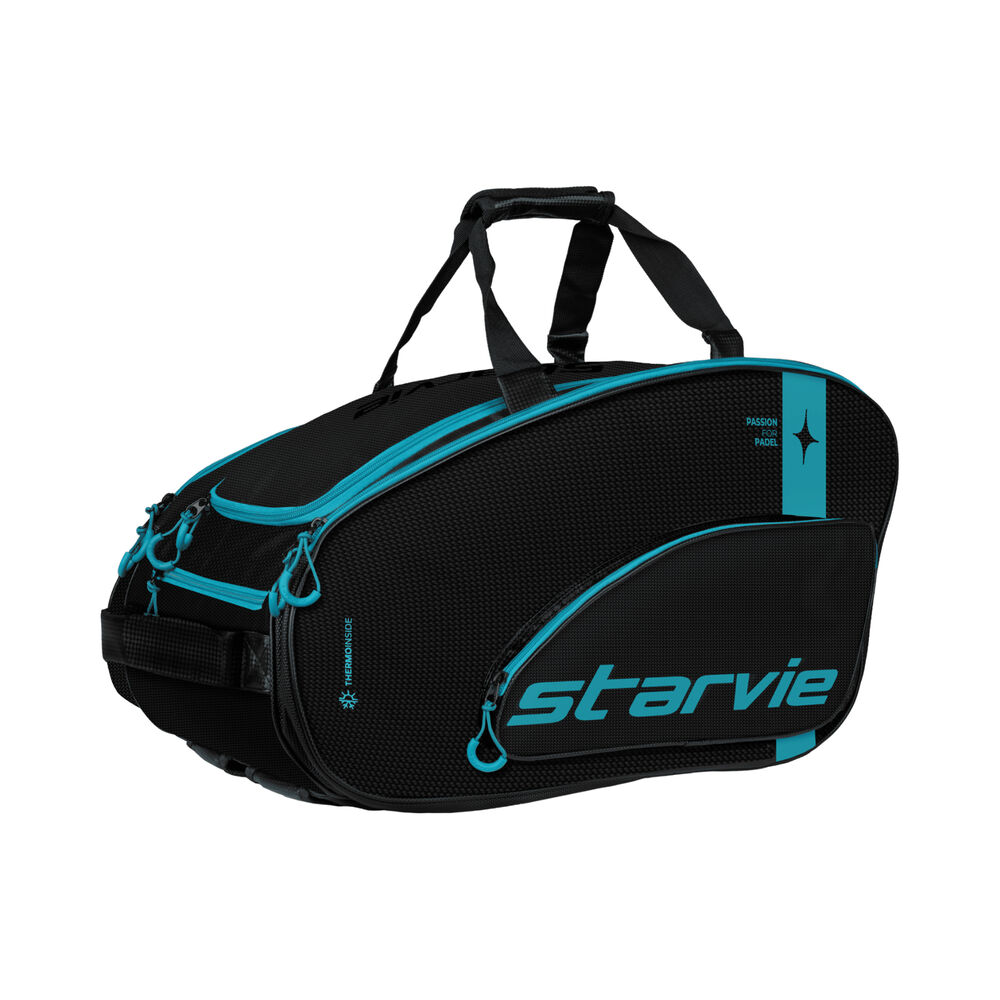 Starvie Premium Racing Drax Padel Racket Bag-Black,Turquoise Starvie Premium Racing Drax Padel Racket Bag-Black,Turquoise
