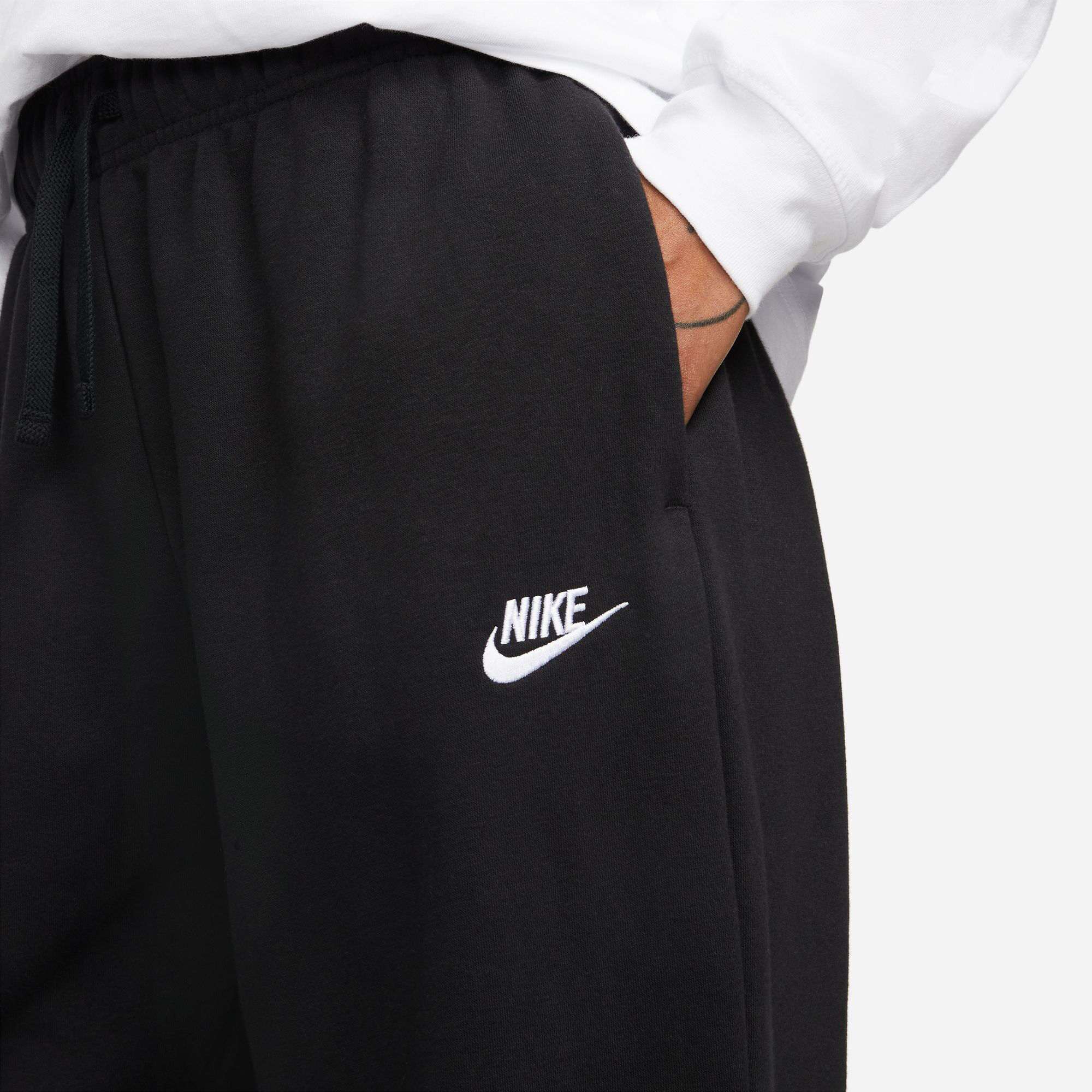 Sportswear Club Fleece Mid Rise Oversized Training Pants Women Black