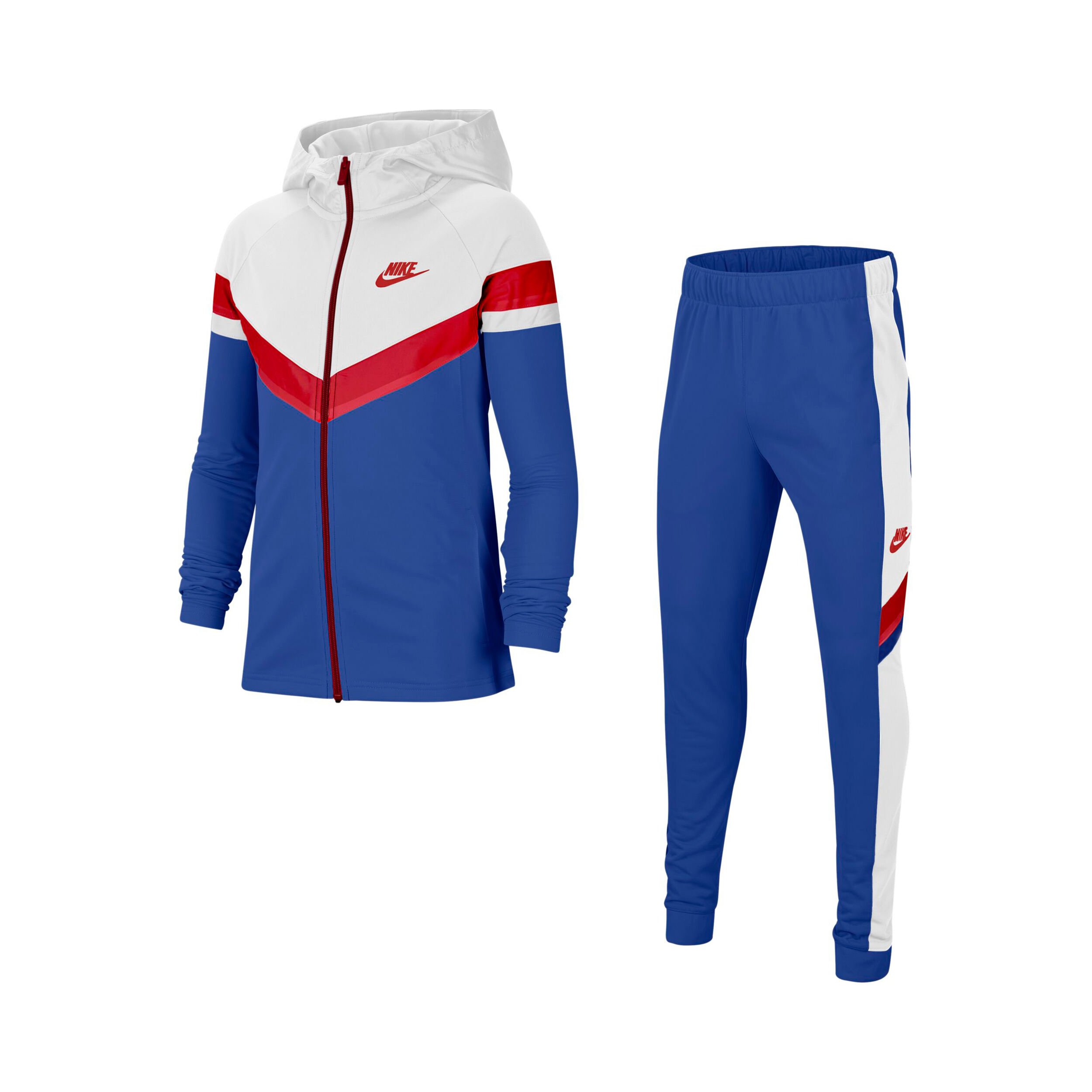 Nike tracksuit blue white and red shop