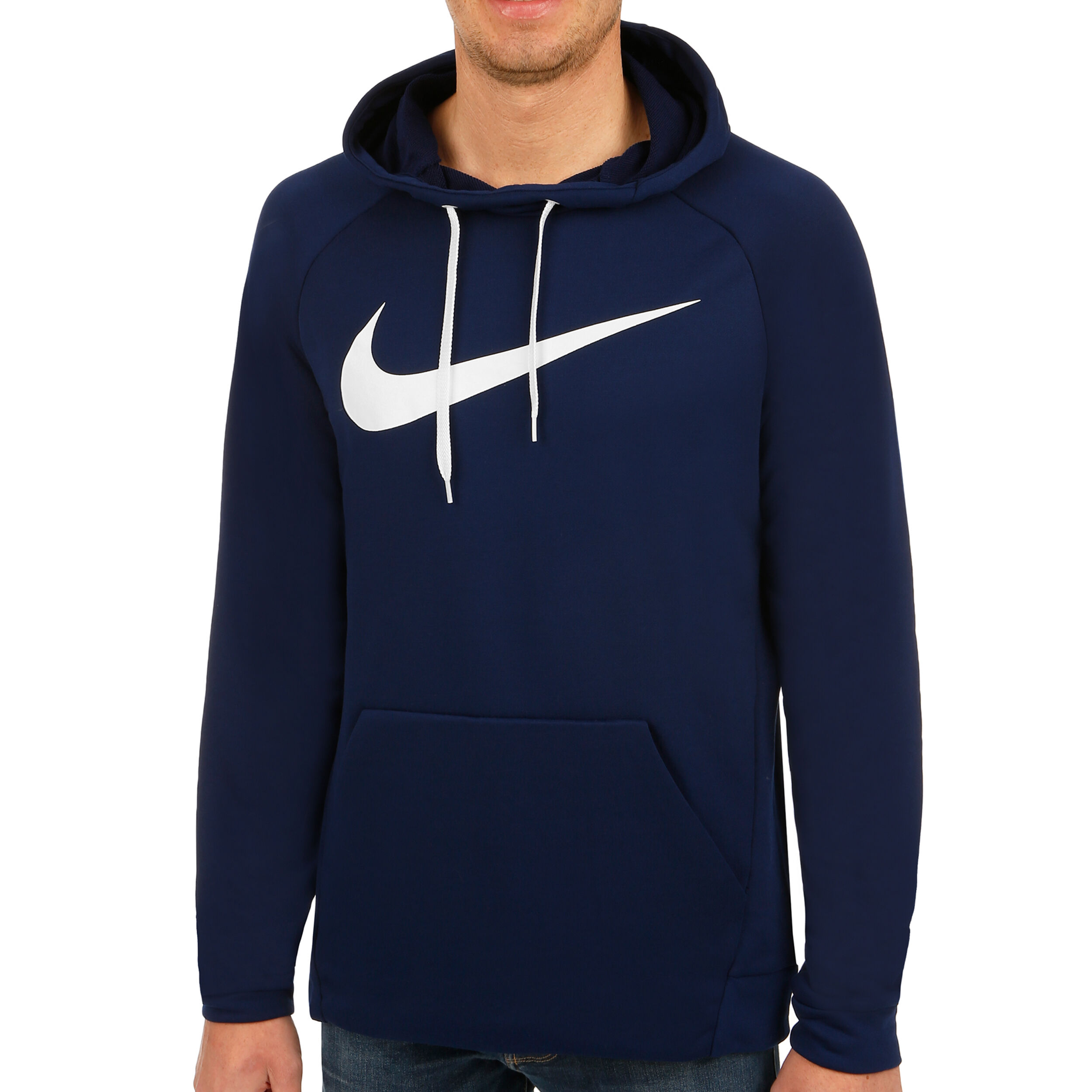 Dry PO Swoosh Hoody Men Dark Blue White