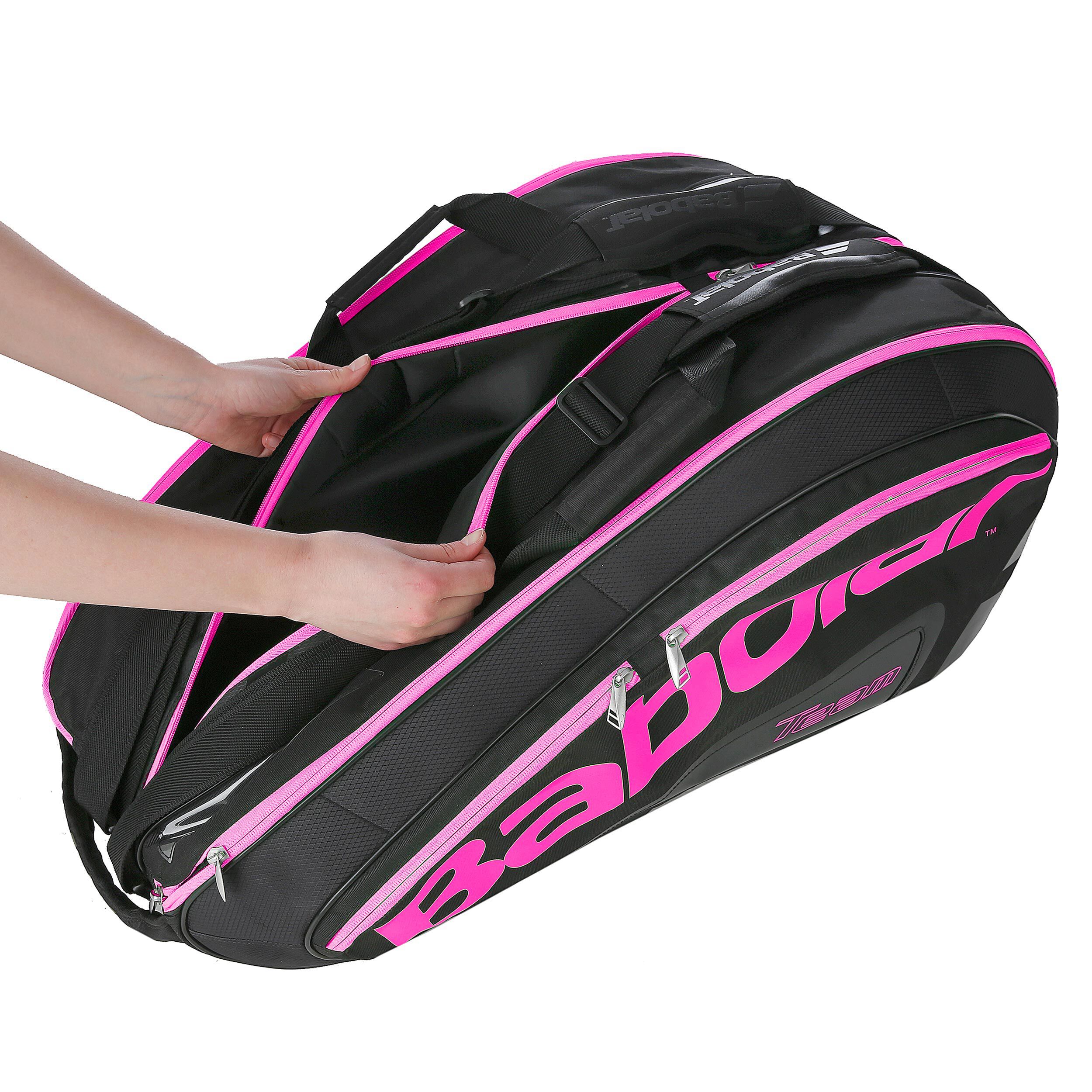 Buy Babolat Team Racket Holder X12 Racket Bag Special Edition Black Pink online Tennis Point UK