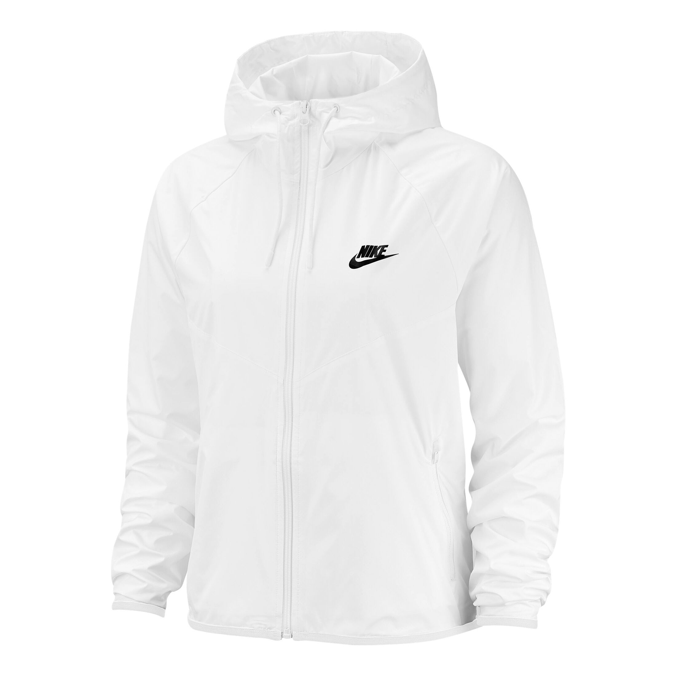 Nike windbreaker jacket womens black and white discount