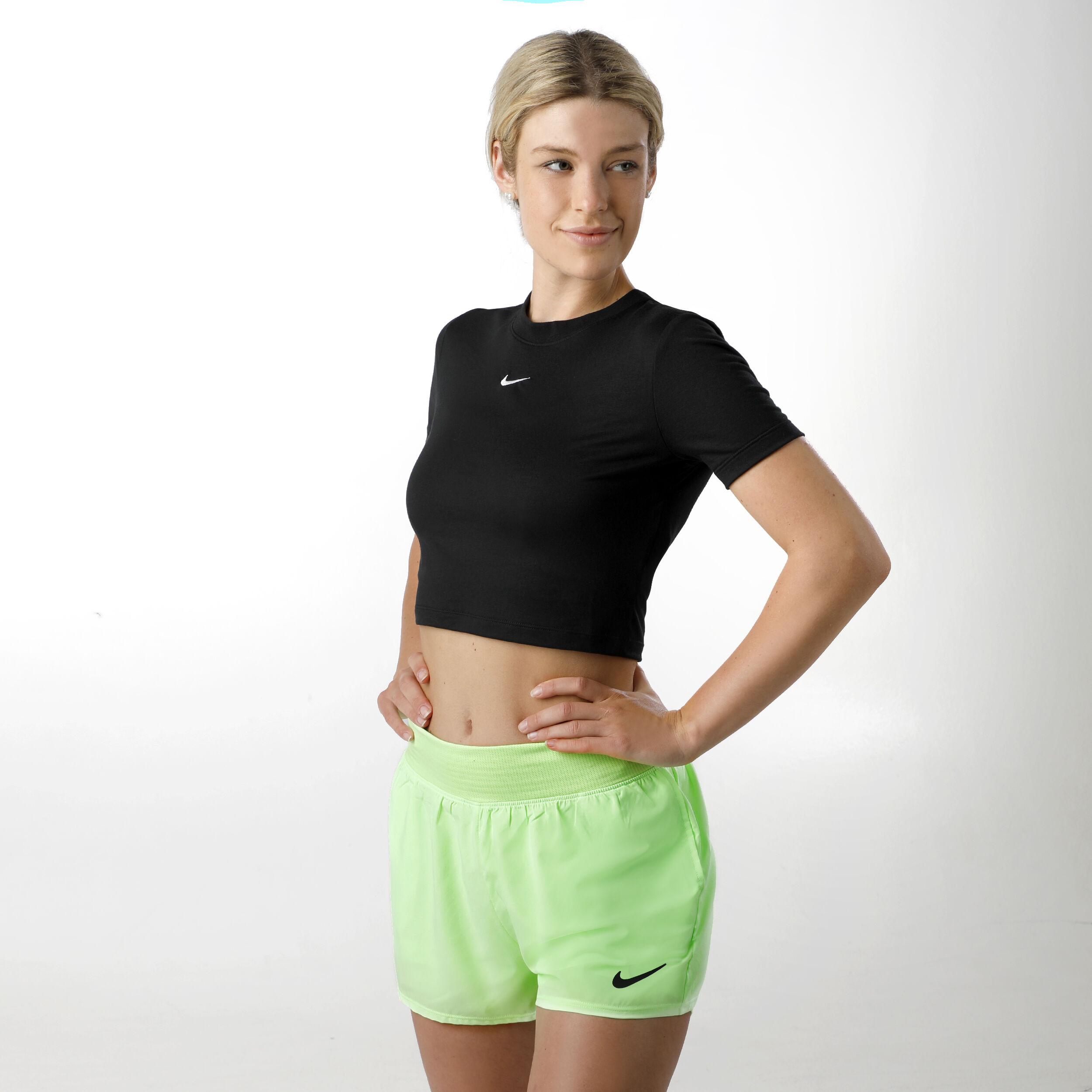 Lime green nike shorts womens on sale