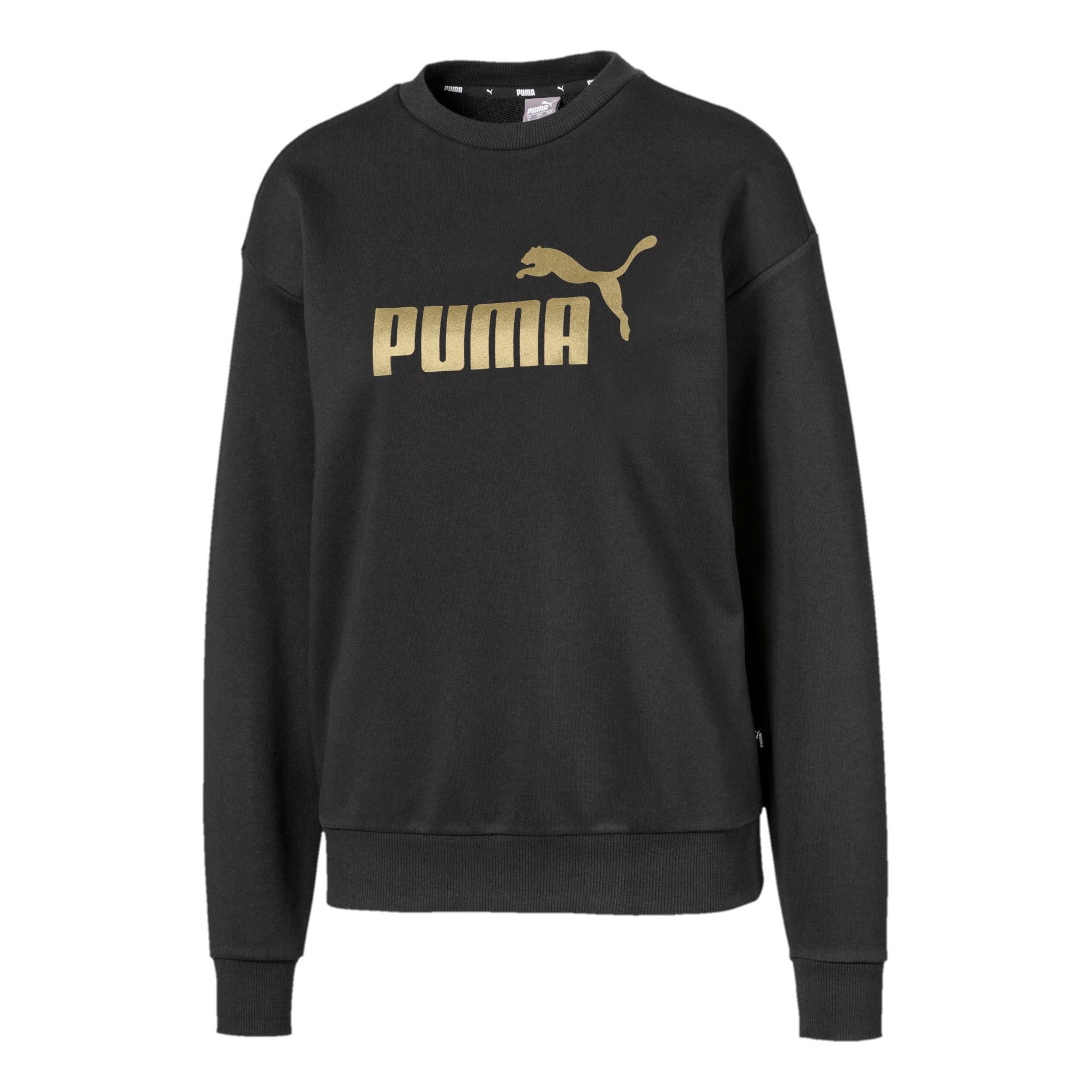 Buy Puma Essential Metallic Sweatshirt Women Black Gold online Tennis Point UK