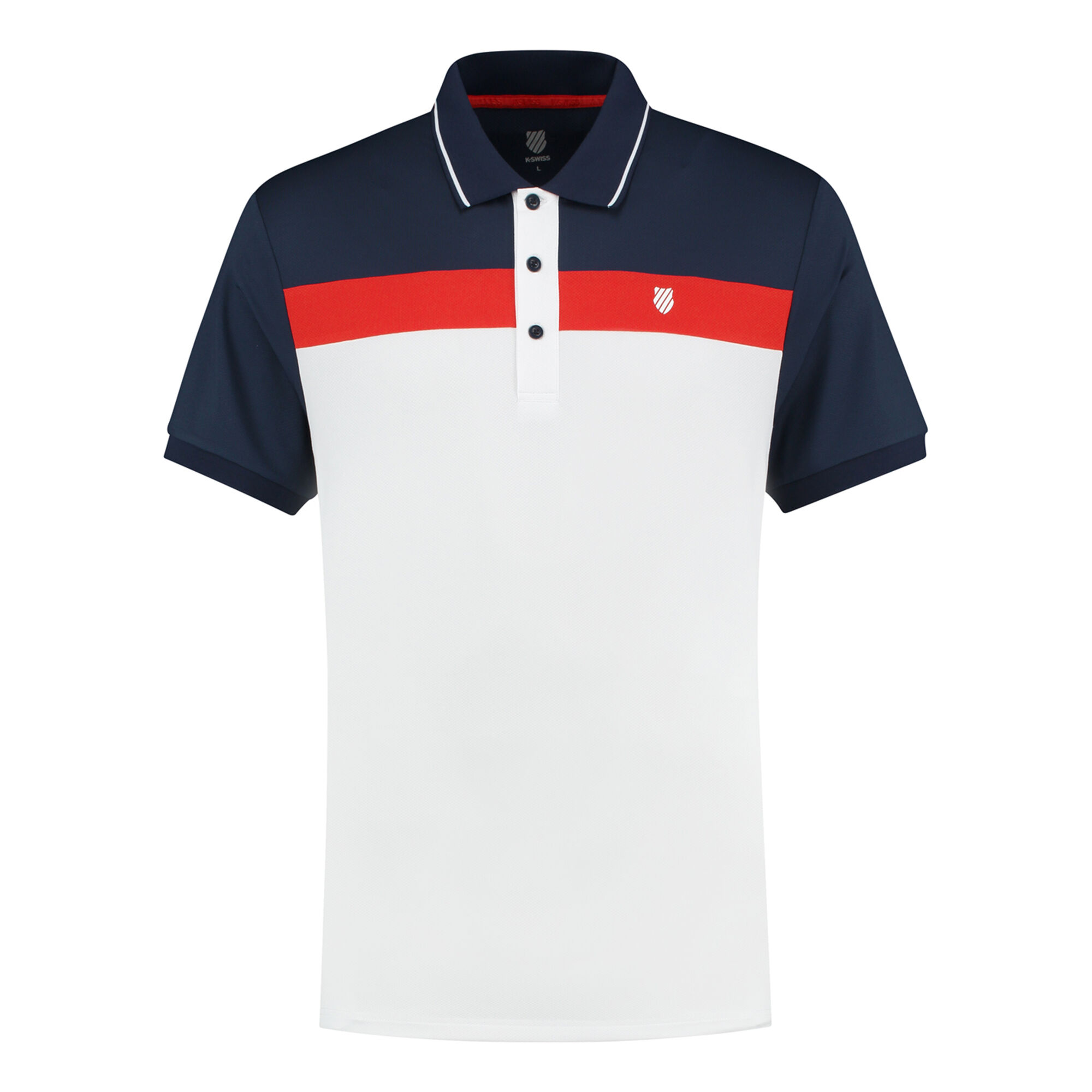 Buy K-Swiss Heritage Polo Men White, Dark Blue online | Tennis Point UK