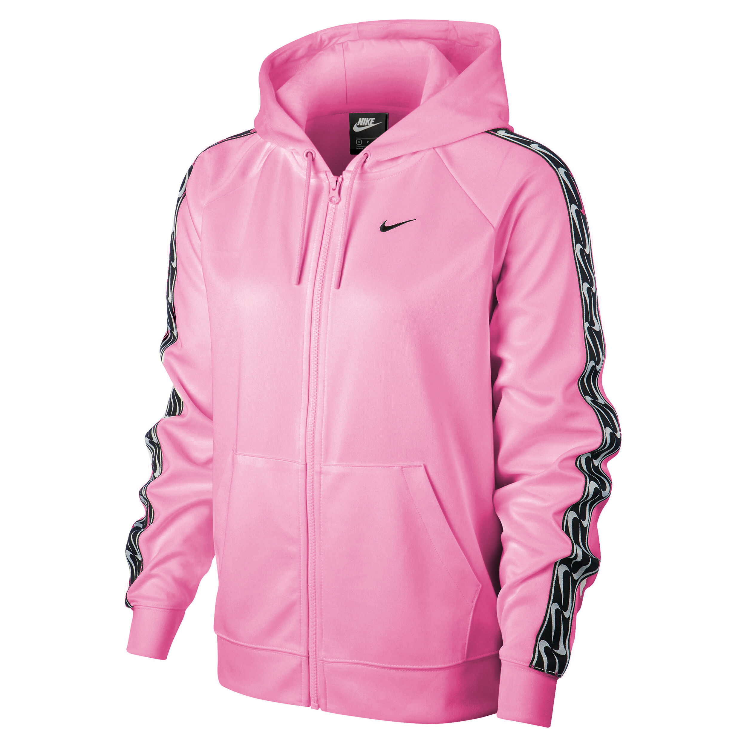 Sportswear Logo Full Zip Training Jacket Women Pink Black
