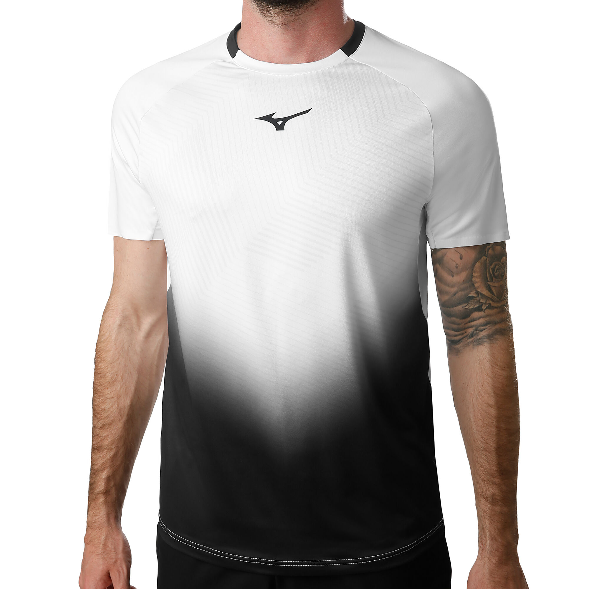 Buy Mizuno Shadow Graphic TShirt Men White, Black online Tennis Point UK