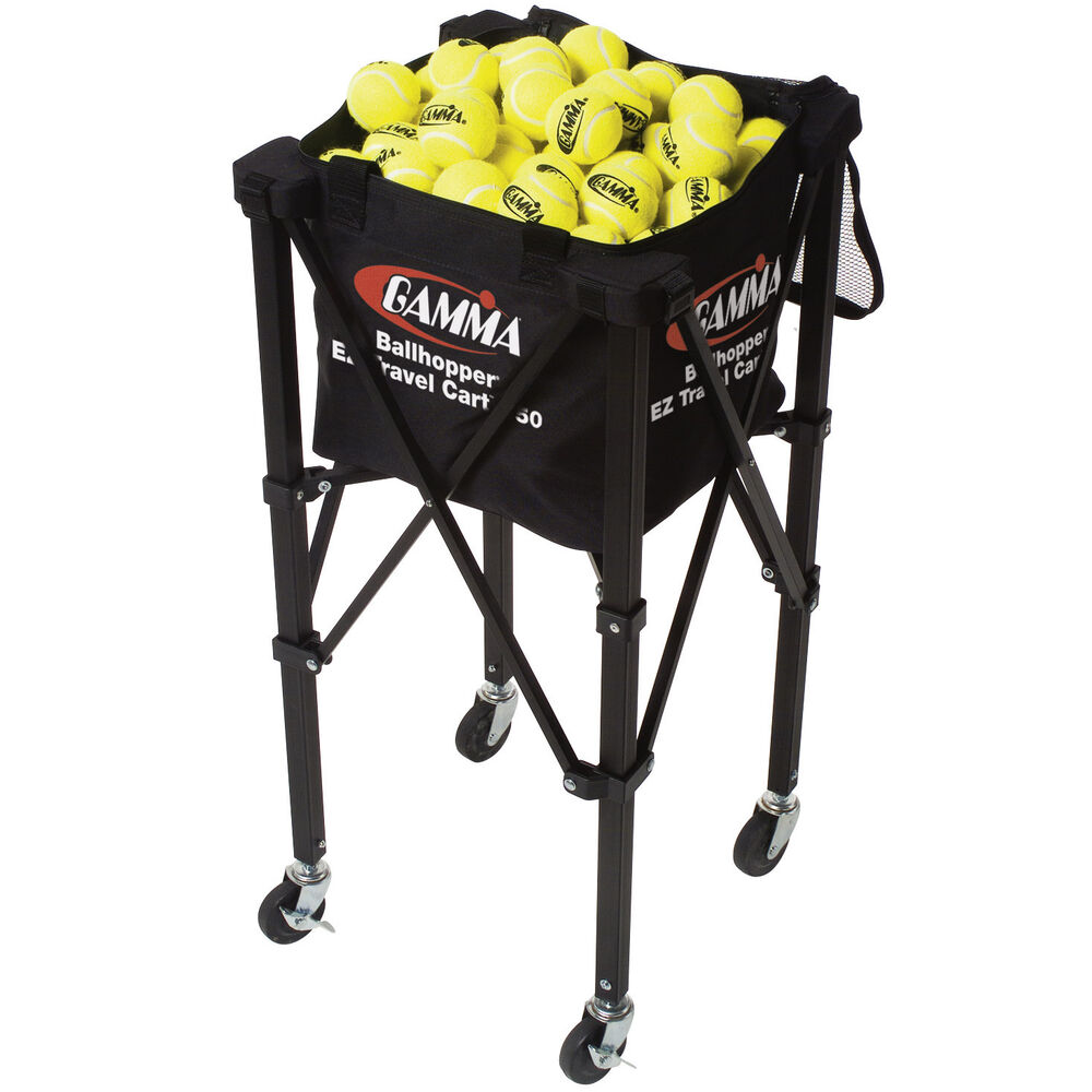Gamma EZ Travel Cart 150 Ball With Wheels-Black