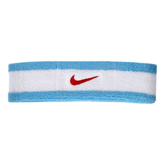buy Nike Swoosh Headband - White, Light Blue online | Tennis-Point