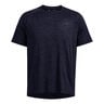Tech Textured T-Shirt Men-Dark Blue