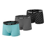 Nike Clothing Nike Everyday Stretch Boxer Shorts 3 Pack Men-Turquoise,Lightgrey