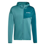 adidas Running jacket adidas  Terrex XPR Light Fleece Running jacket Men - dark green, green
