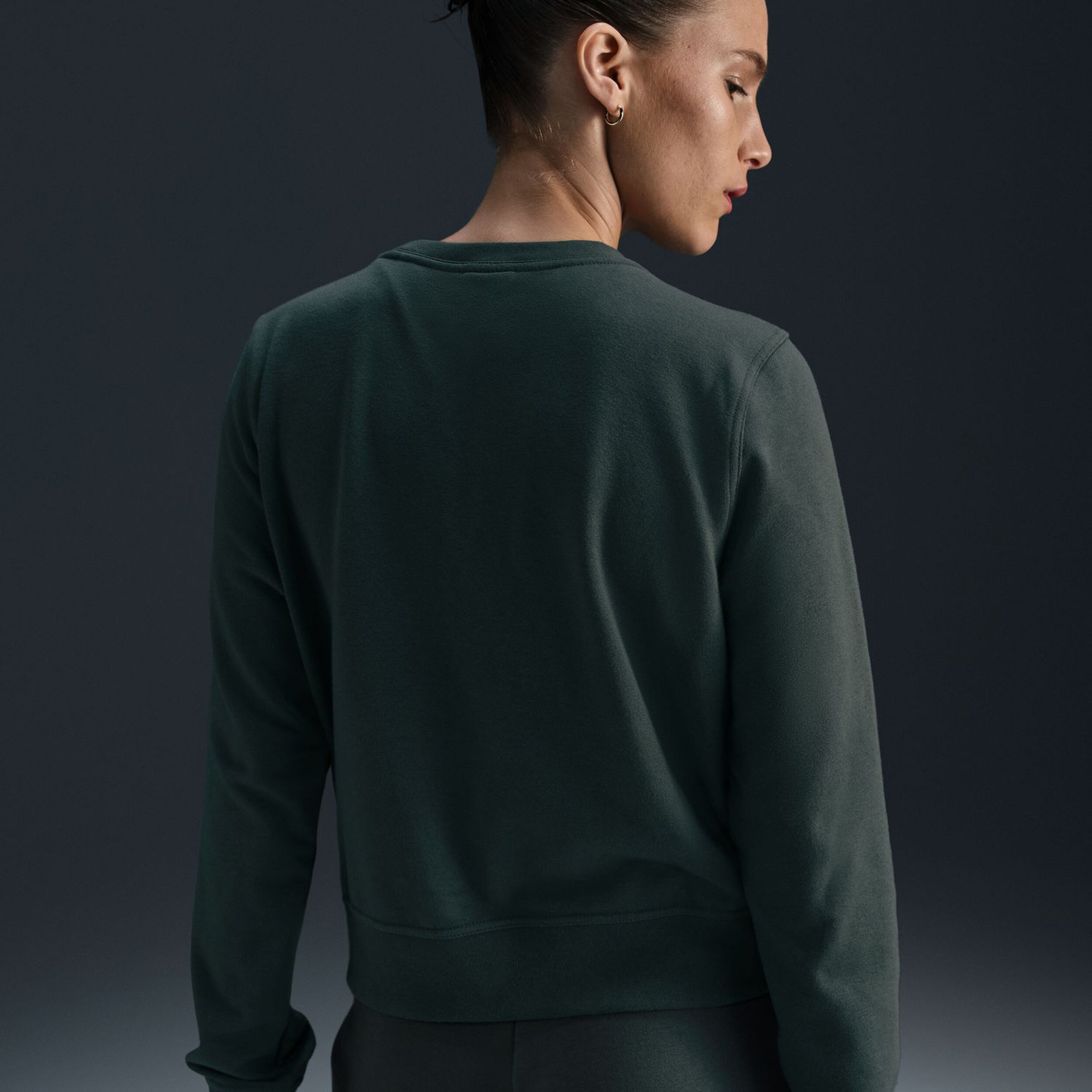 One Dri Fit Crew Sweatshirt Women Green Black