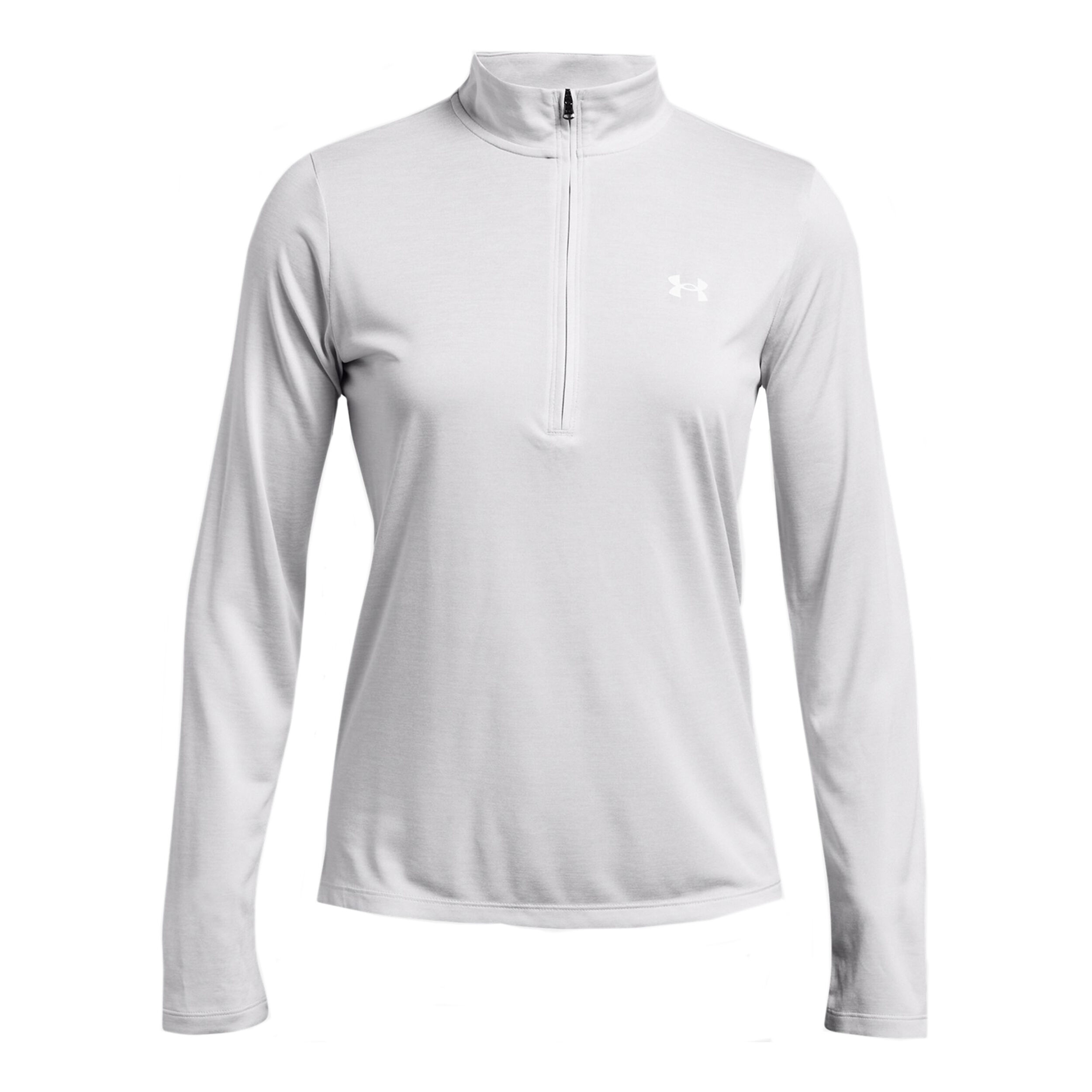 Tech Half Zip Twist Long Sleeve Women Grey