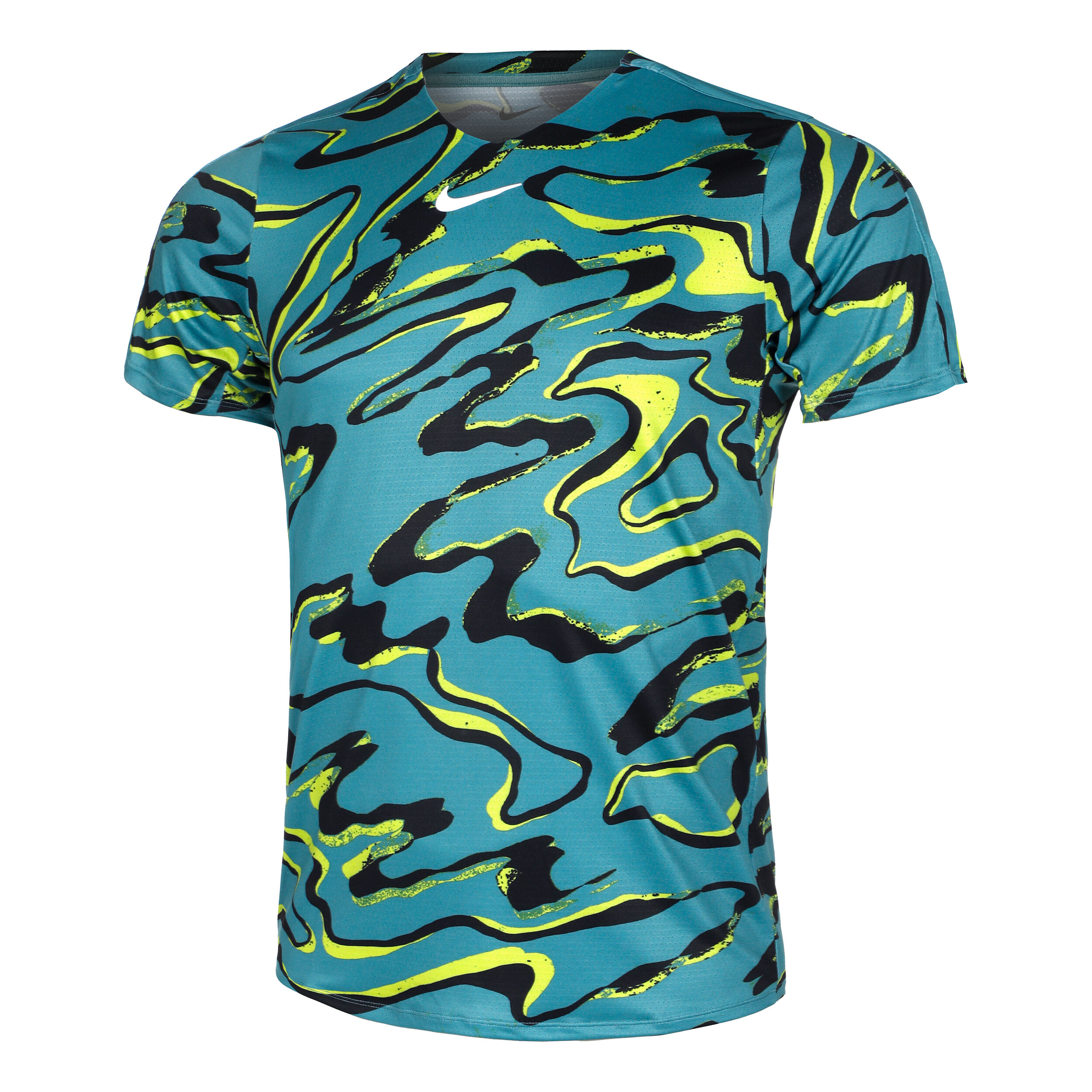 Dri Fit Advantage Court Print T Shirt Men Turquoise