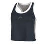Play Crop Tank Top Women-Dark Blue,White