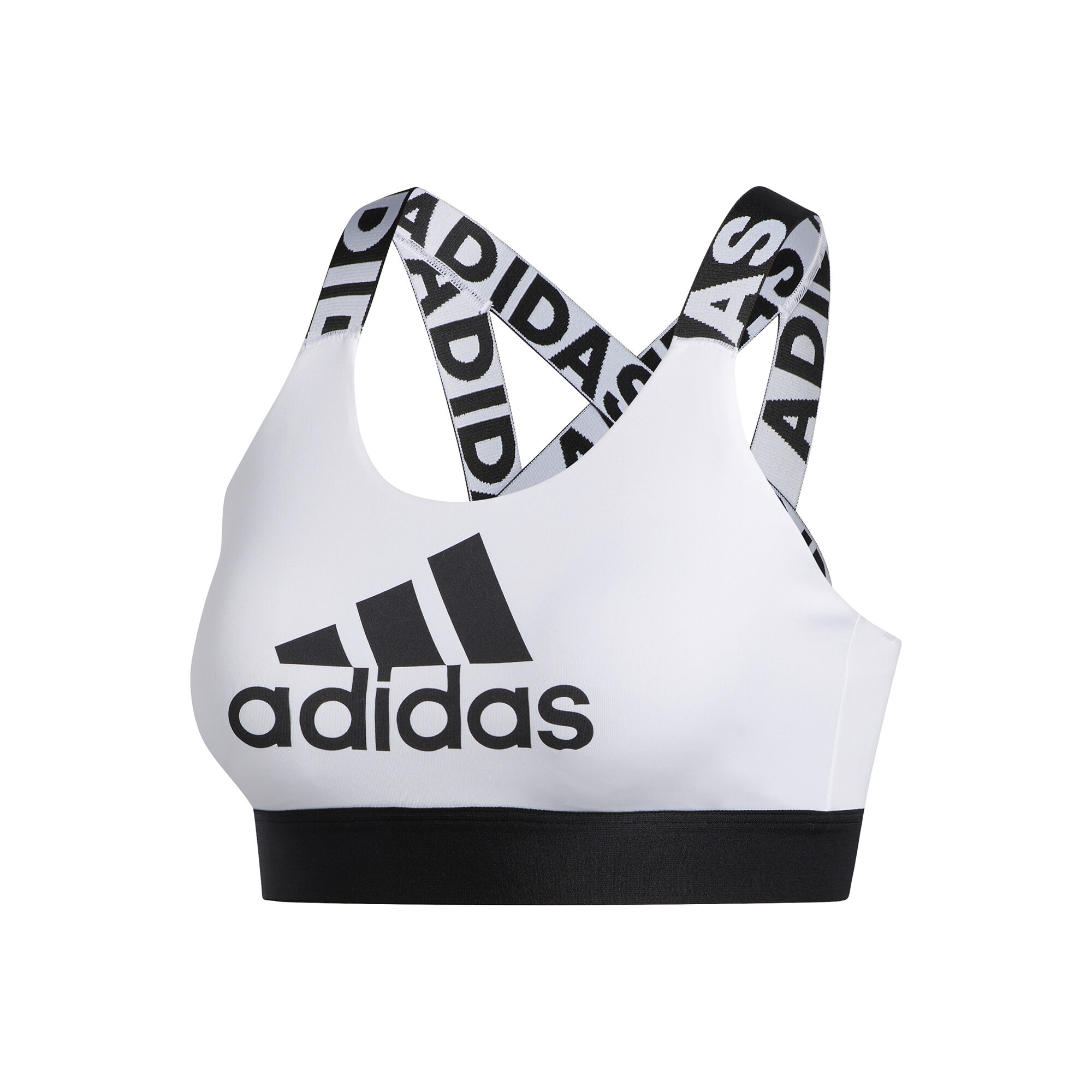white adidas sports bra