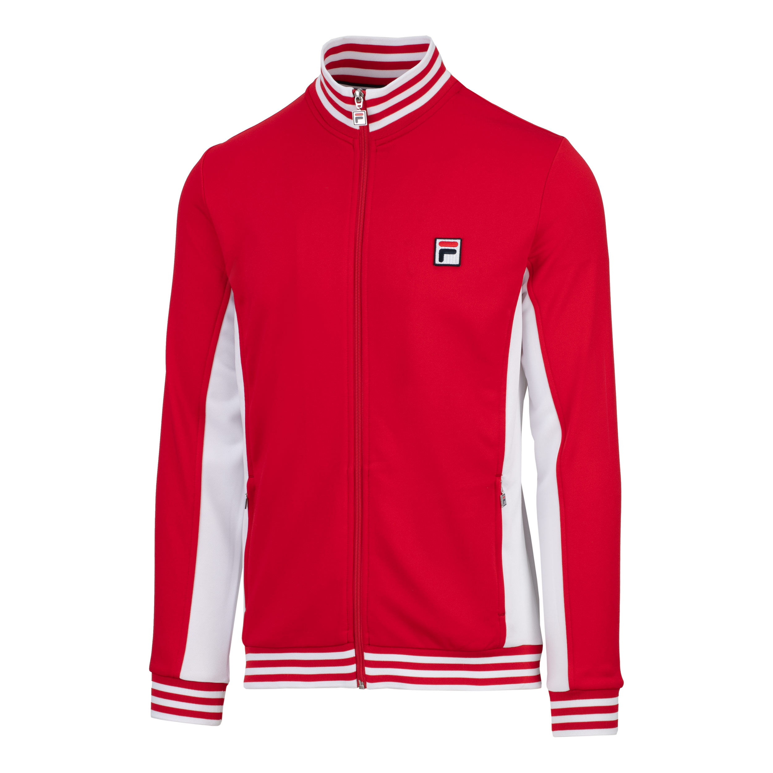 Red white and blue fila jacket sale