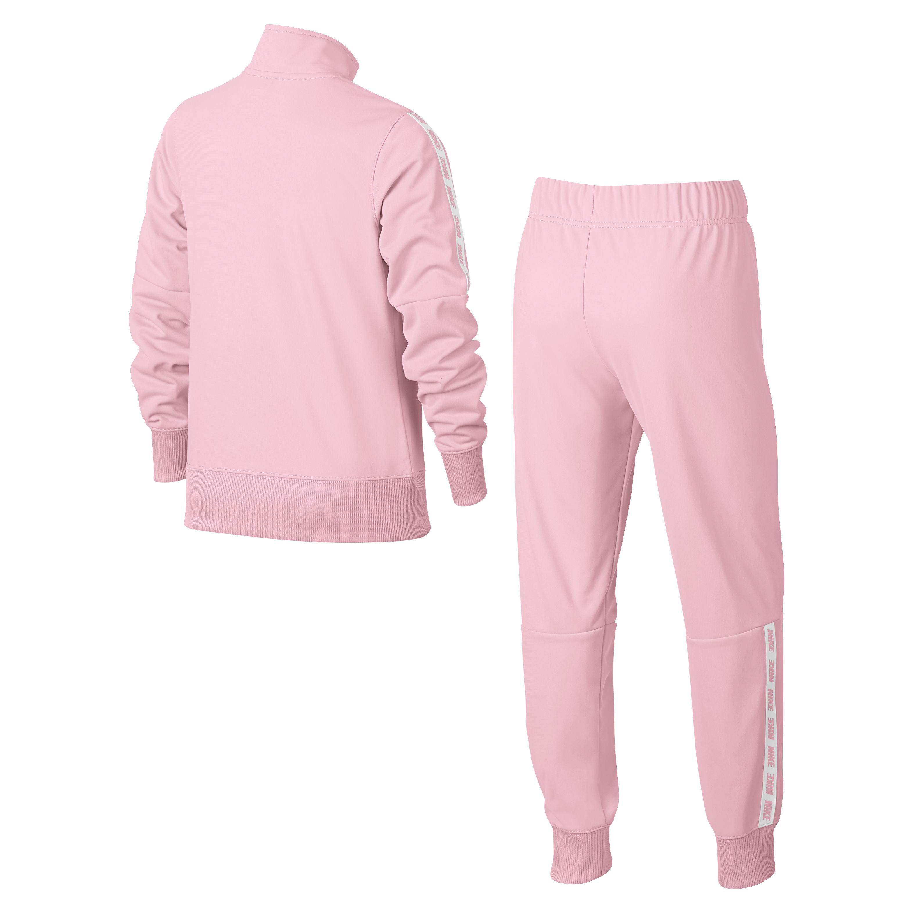 Pink and white nike jogging suit sales