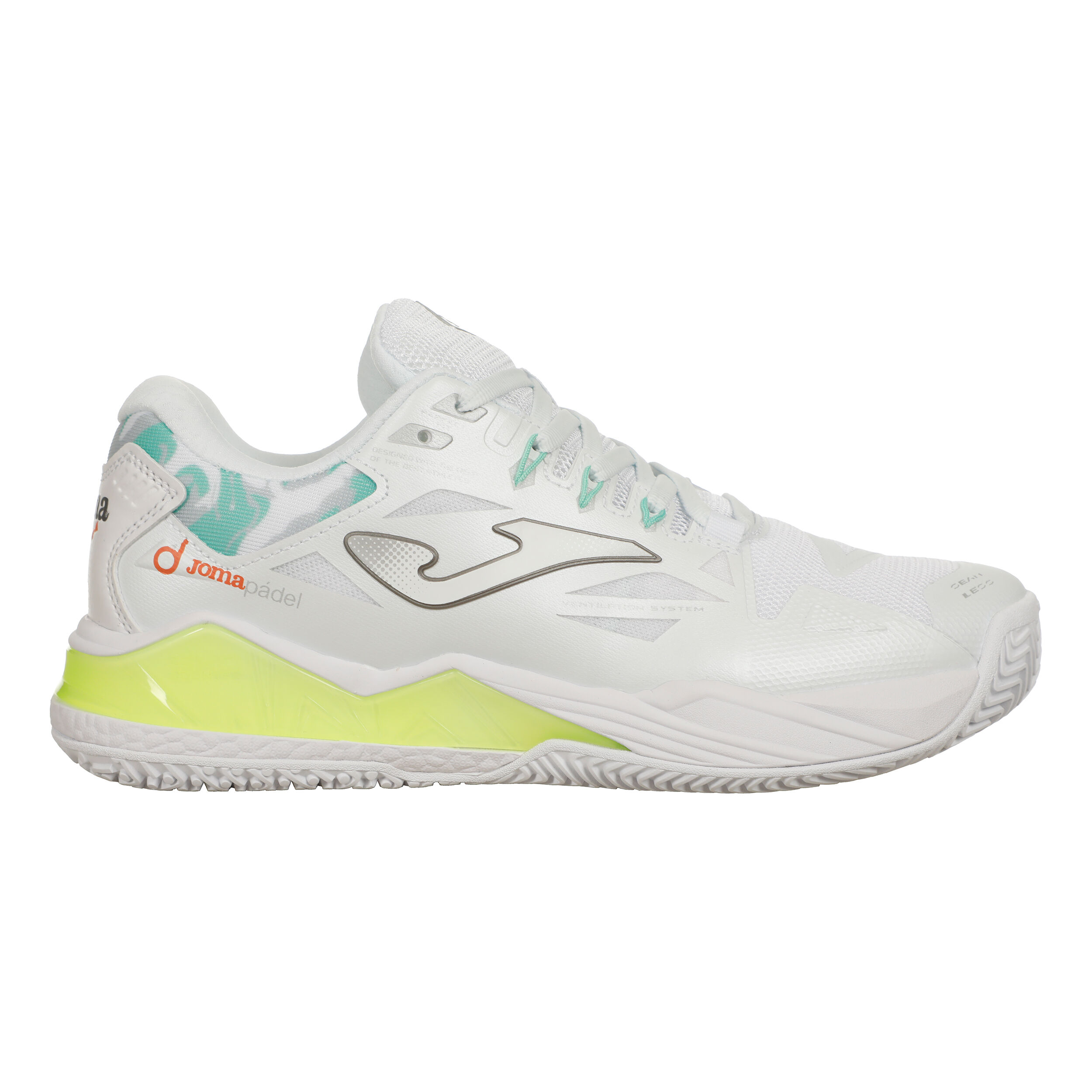 SPIN Padel Shoe Women White Green
