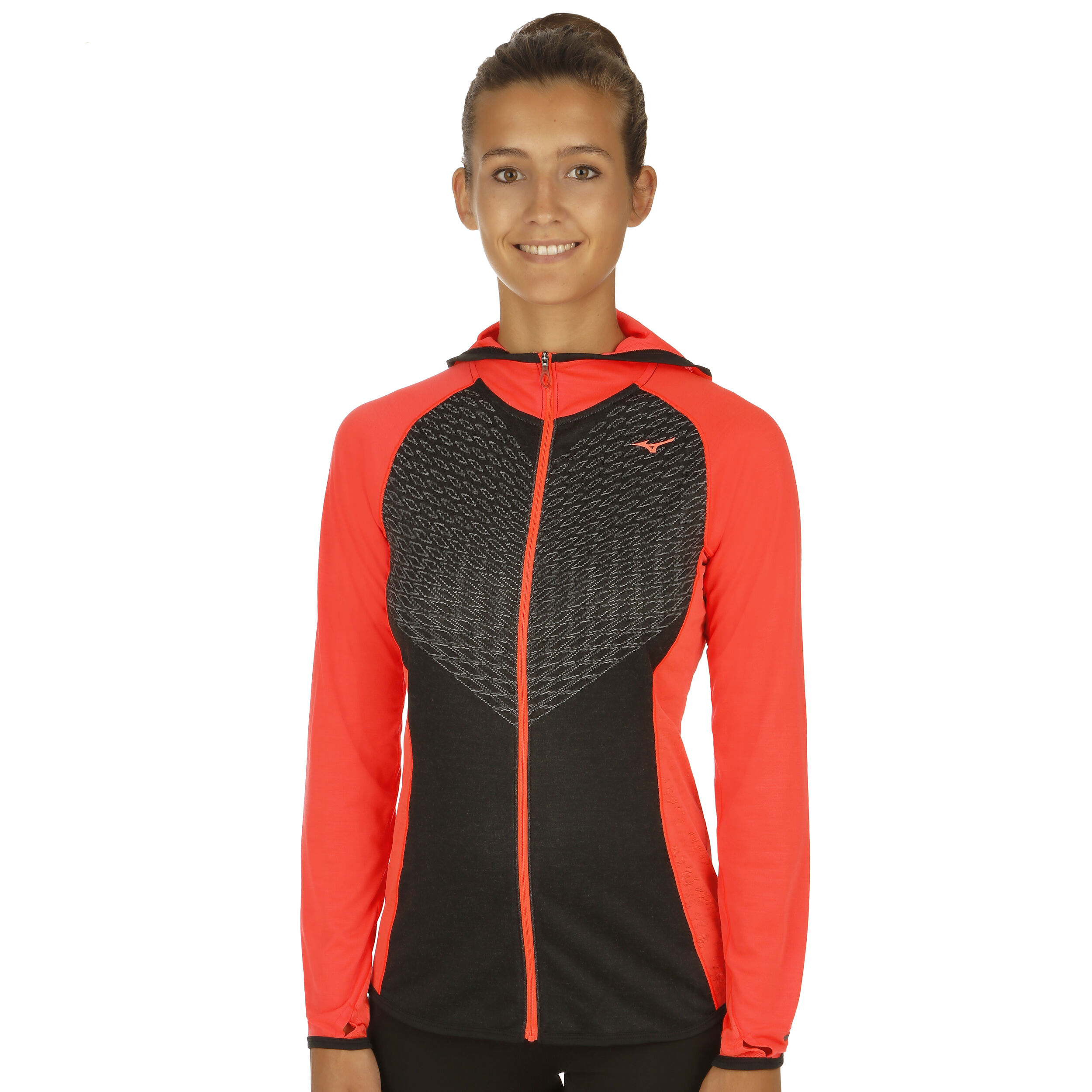 Buy Mizuno Breath Thermo Body Mapping Training Jacket Women Black Coral online Tennis Point UK