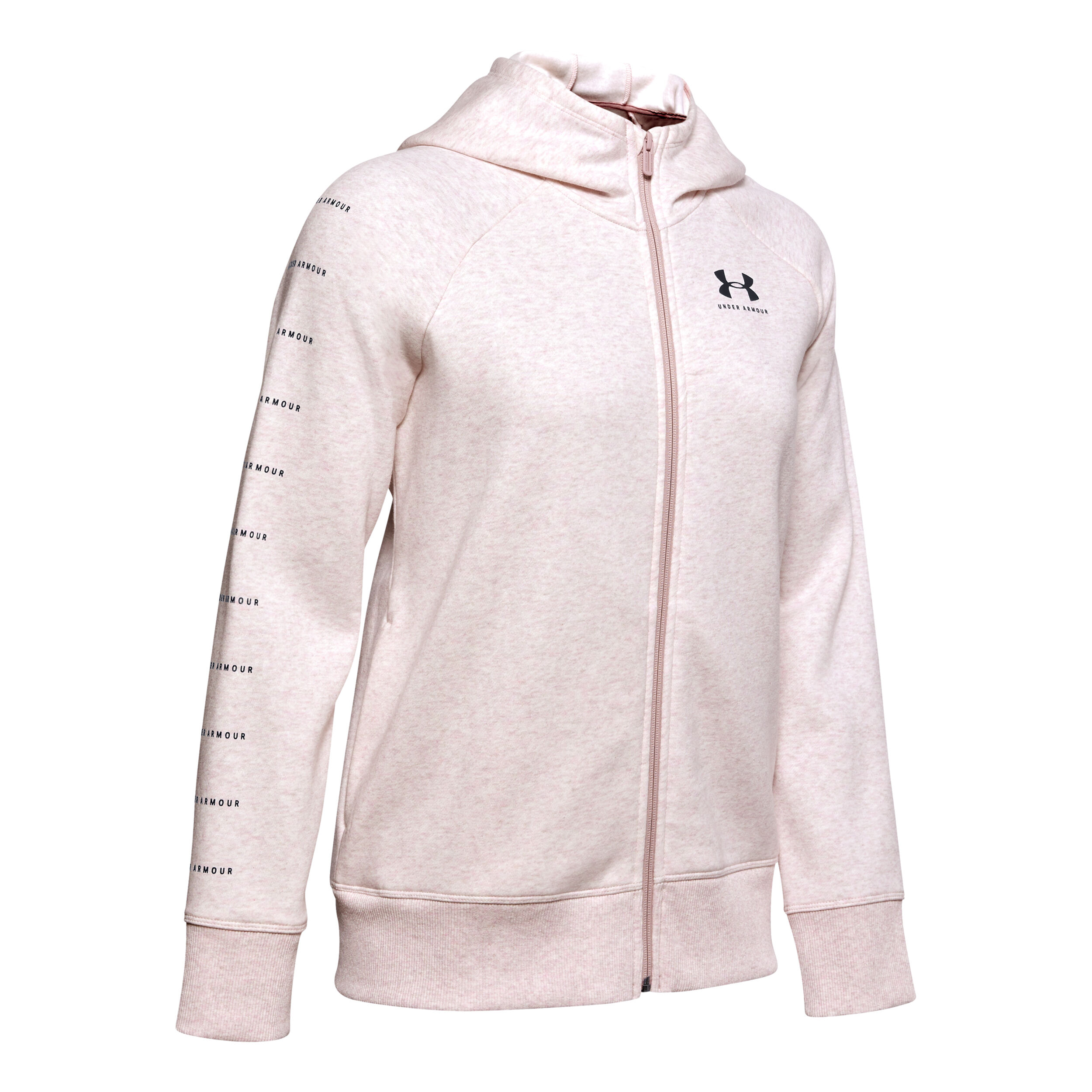 Women's ua rival fleece sportstyle lc sleeve discount graphic full zip