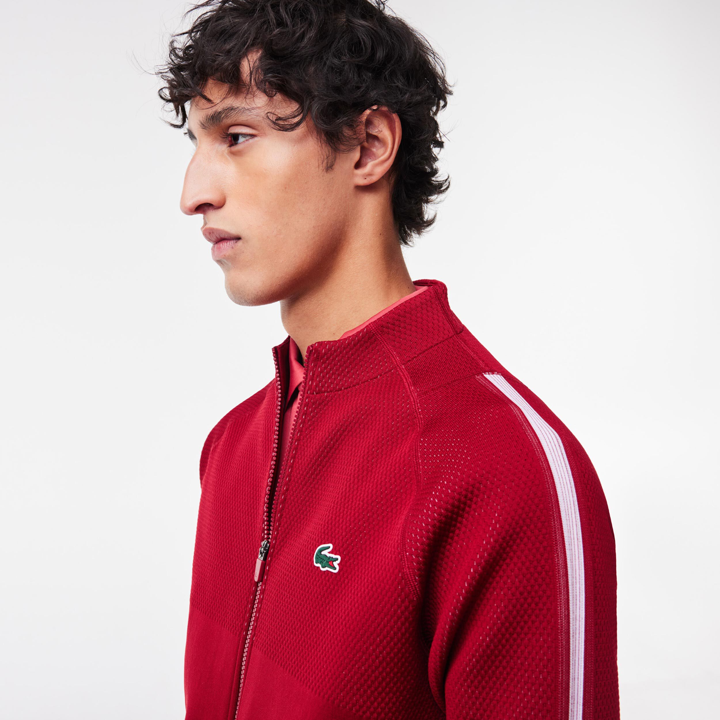 Red lacoste jacket mens clearance