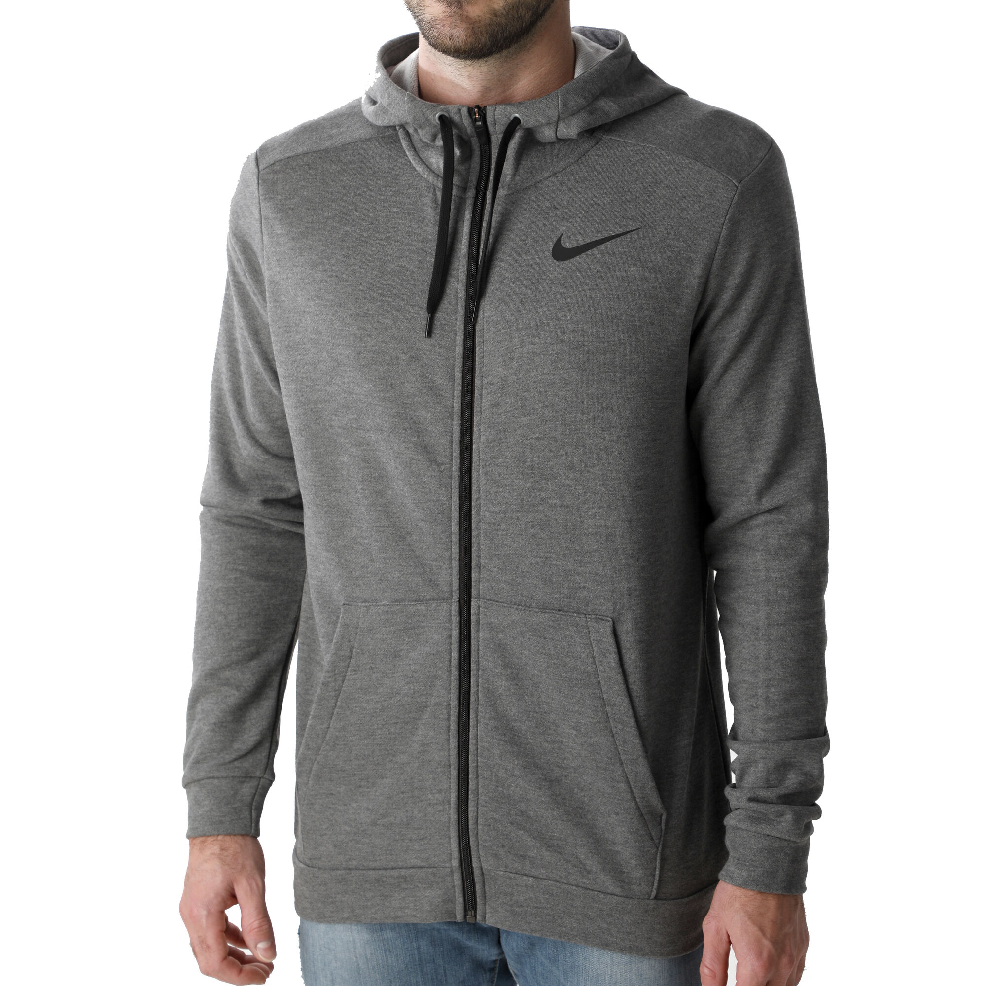 buy Nike Dri-Fit Zip Hoodie Men - Dark Grey, Black online | Tennis-Point